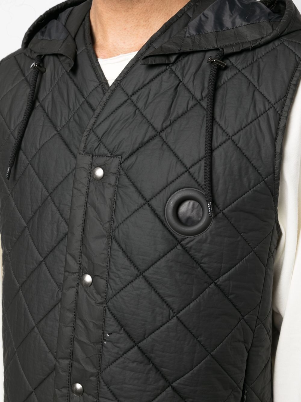 button-up quilted gilet - 5
