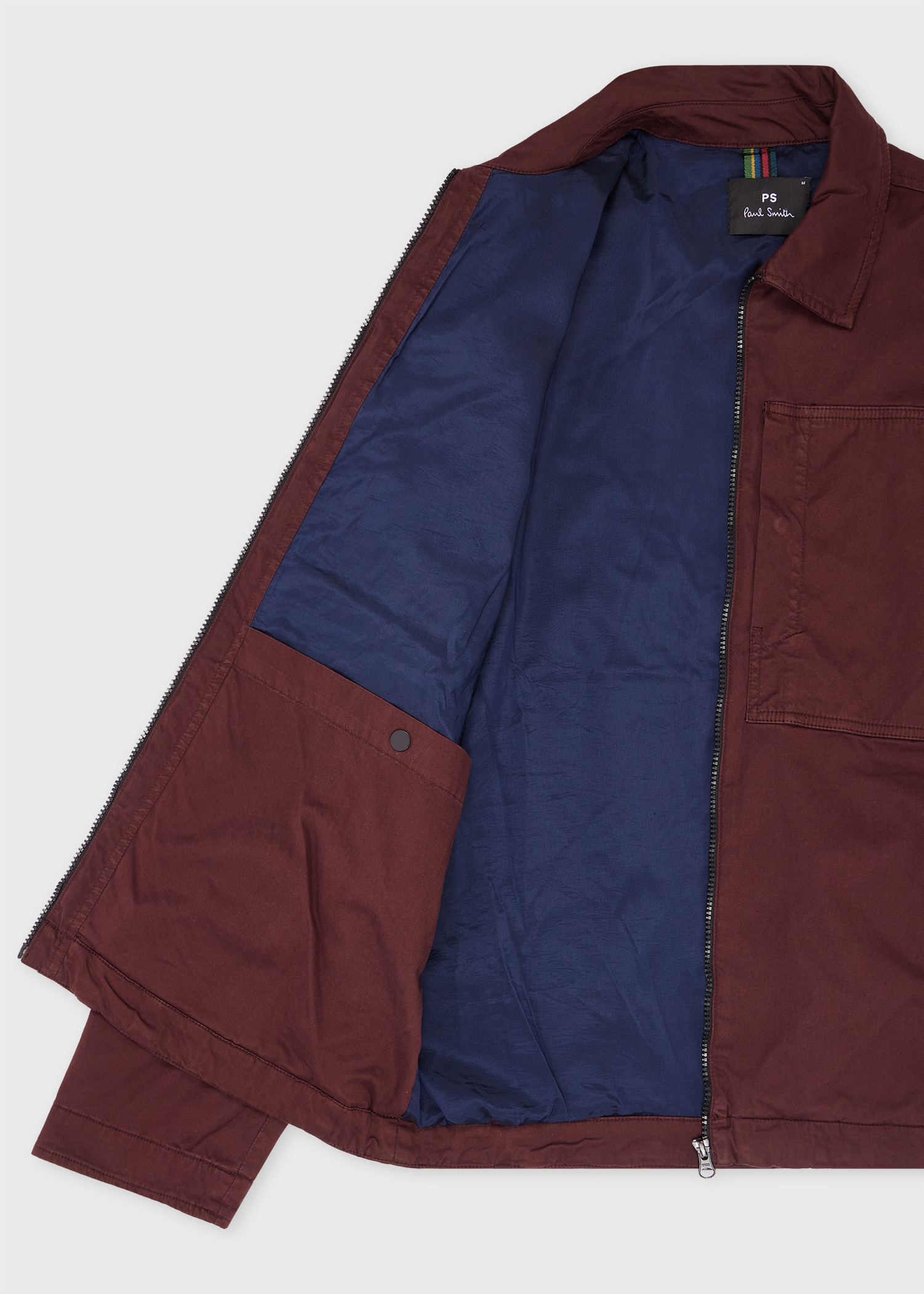 Burgundy Garment Dyed Stretch-Cotton Overshirt - 4