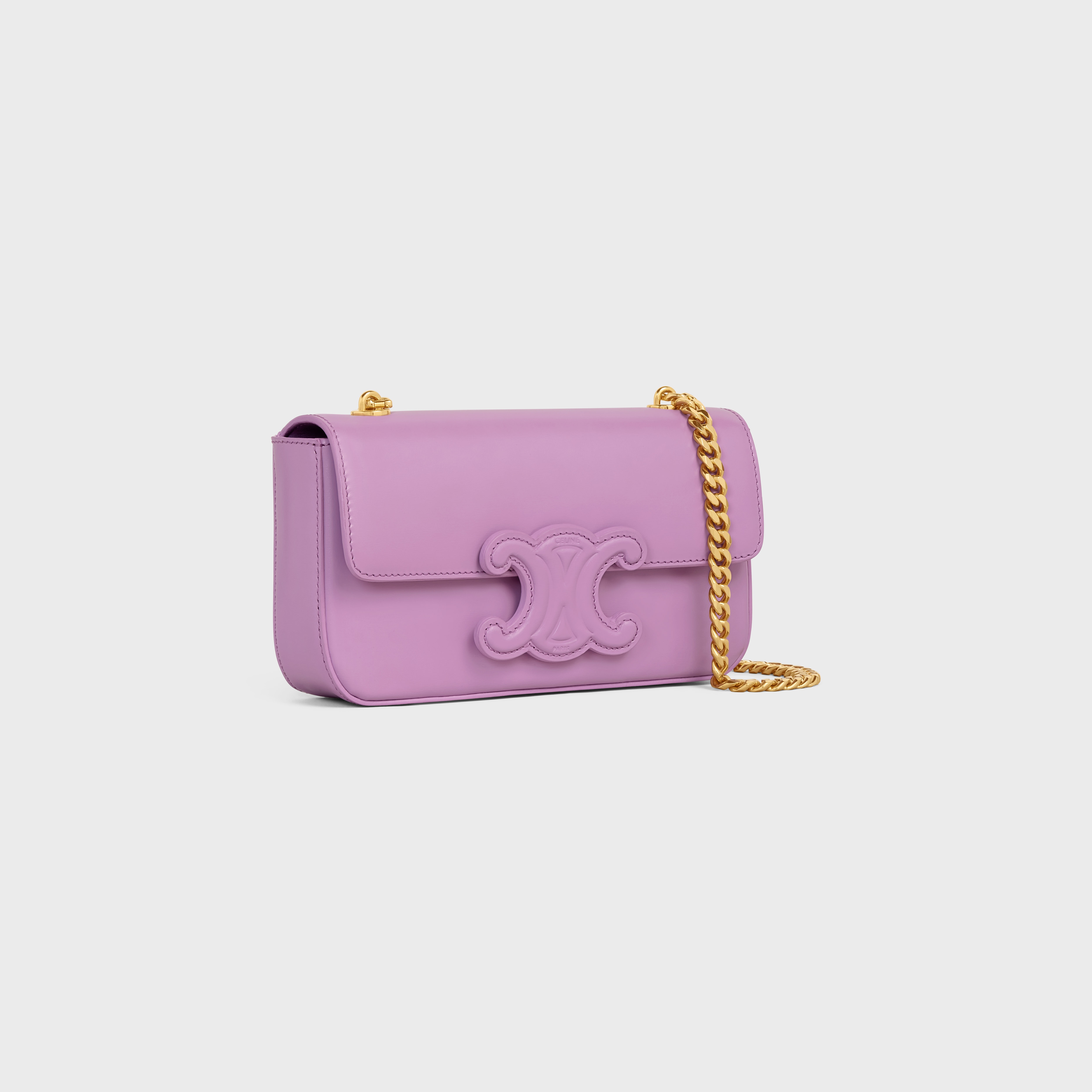 CHAIN SHOULDER BAG CUIR TRIOMPHE in shiny calfskin - 2