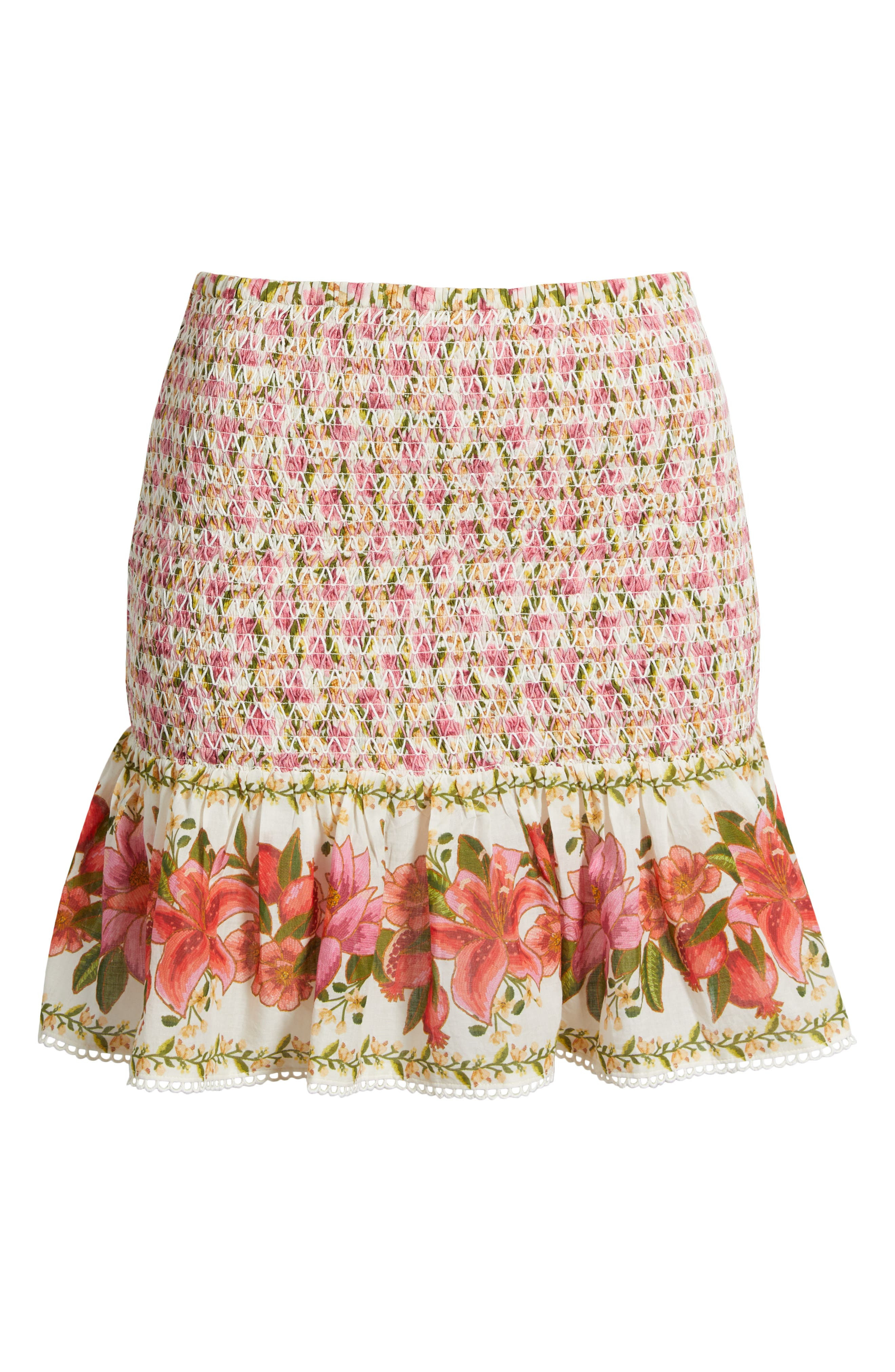 FARM Rio Floral Print Miniskirt in Off-White at Nordstrom - 5