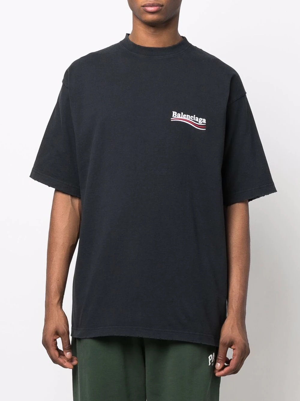 logo-embroidered oversize T-shirt - 4