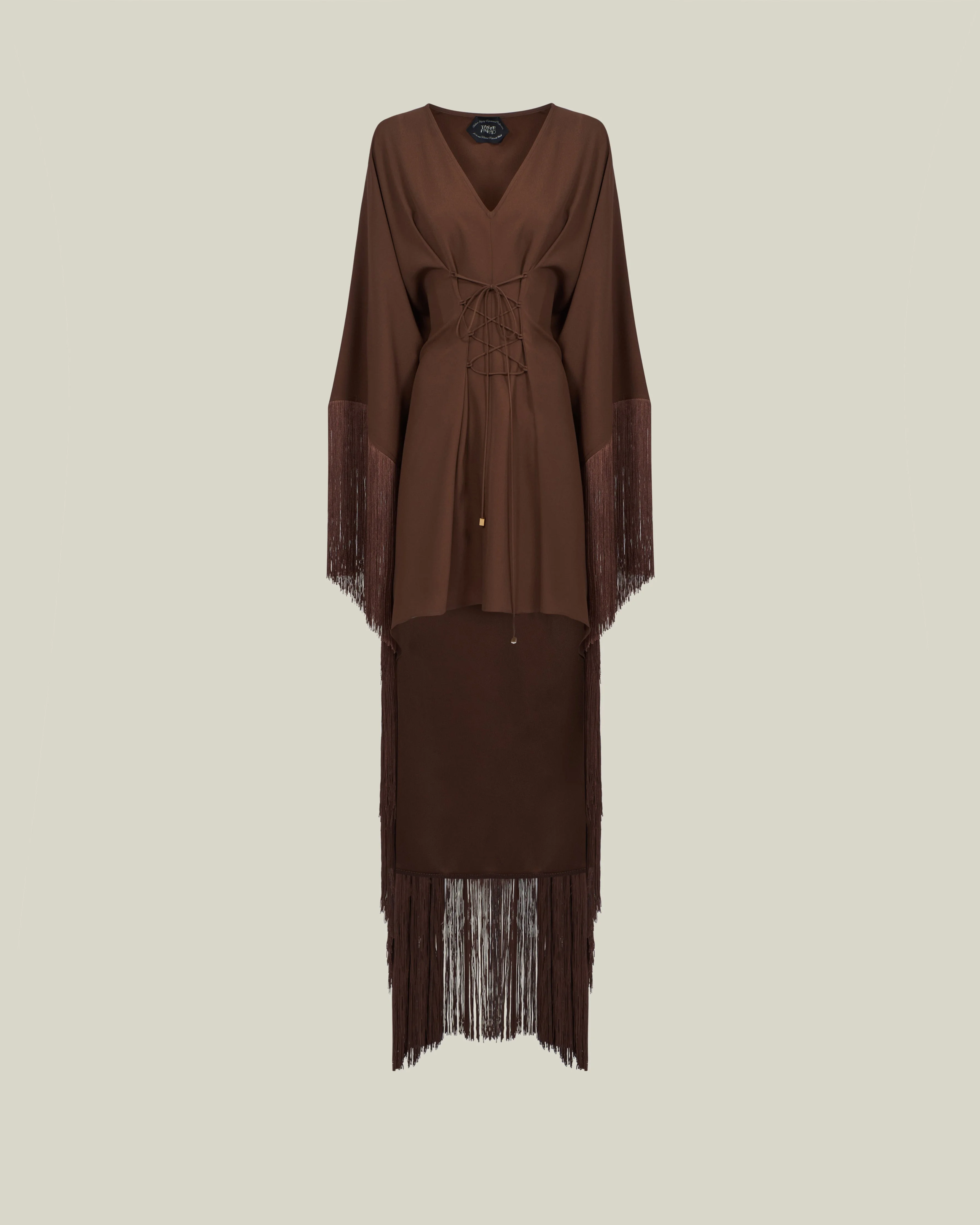 Fringed Mini Sierra Kaftan in Fume - 1