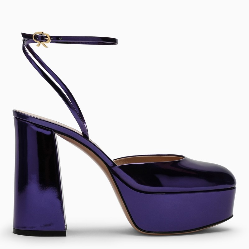 Dua sandal in purple patent leather - 1