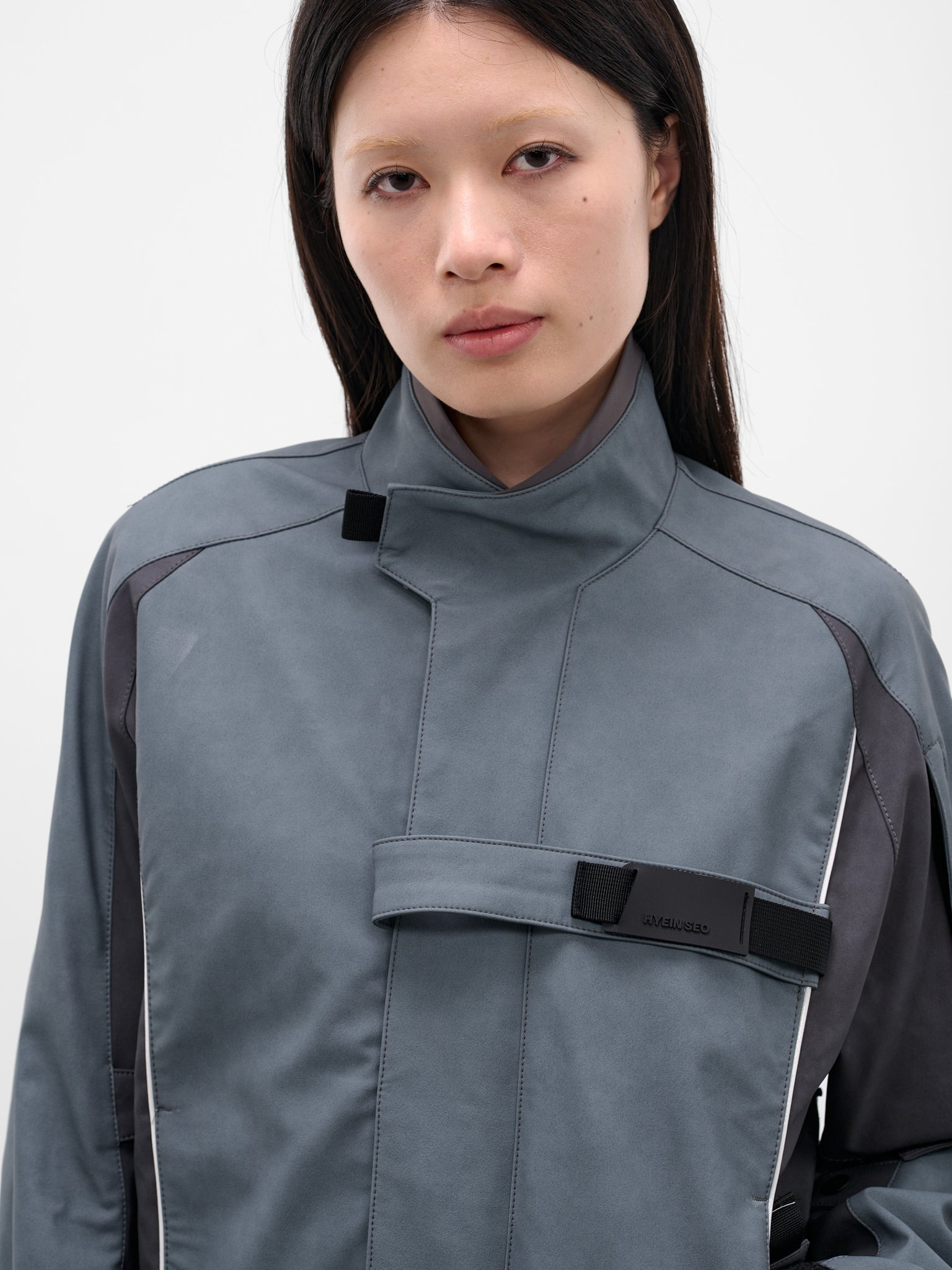 Gray Technical Biker Jacket - 4