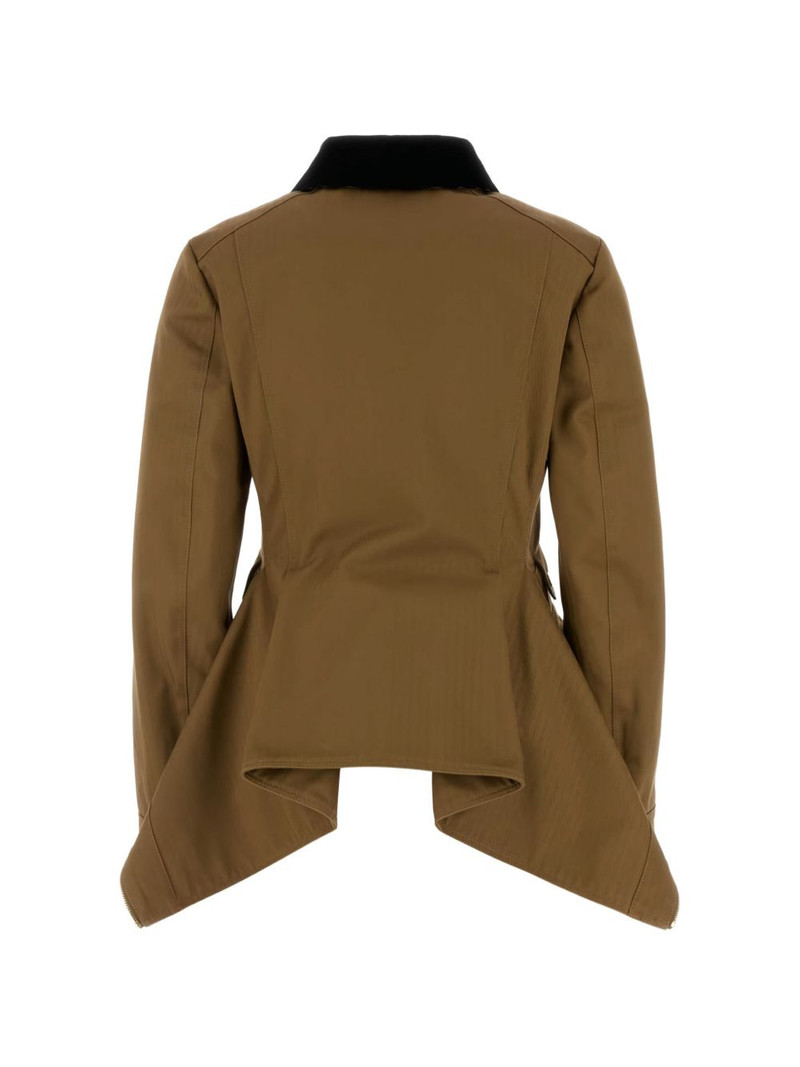 Alexander McQueen peplum cotton jacket outlook