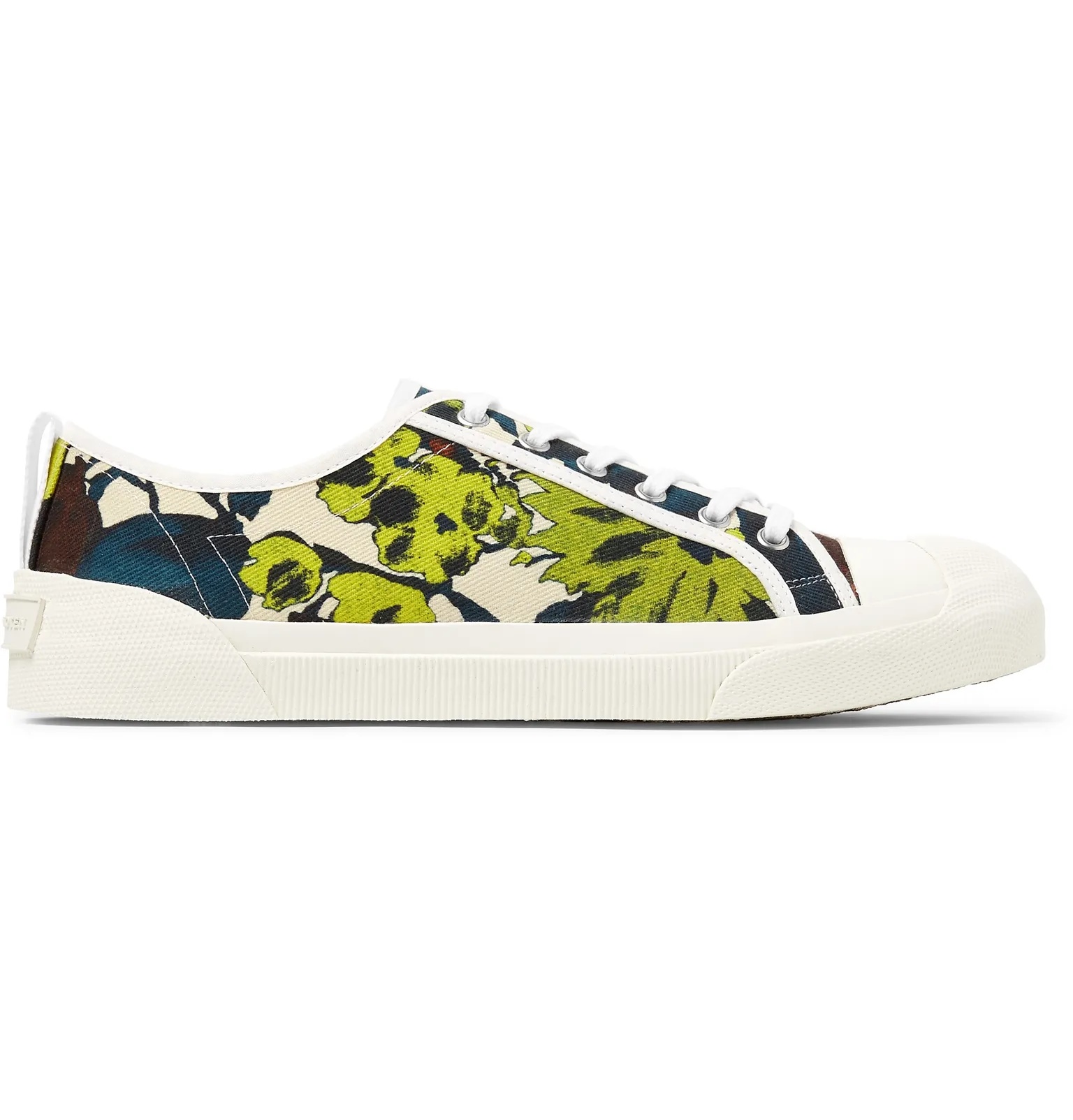 Rubber-Trimmed Floral-Print Canvas Sneakers - 1