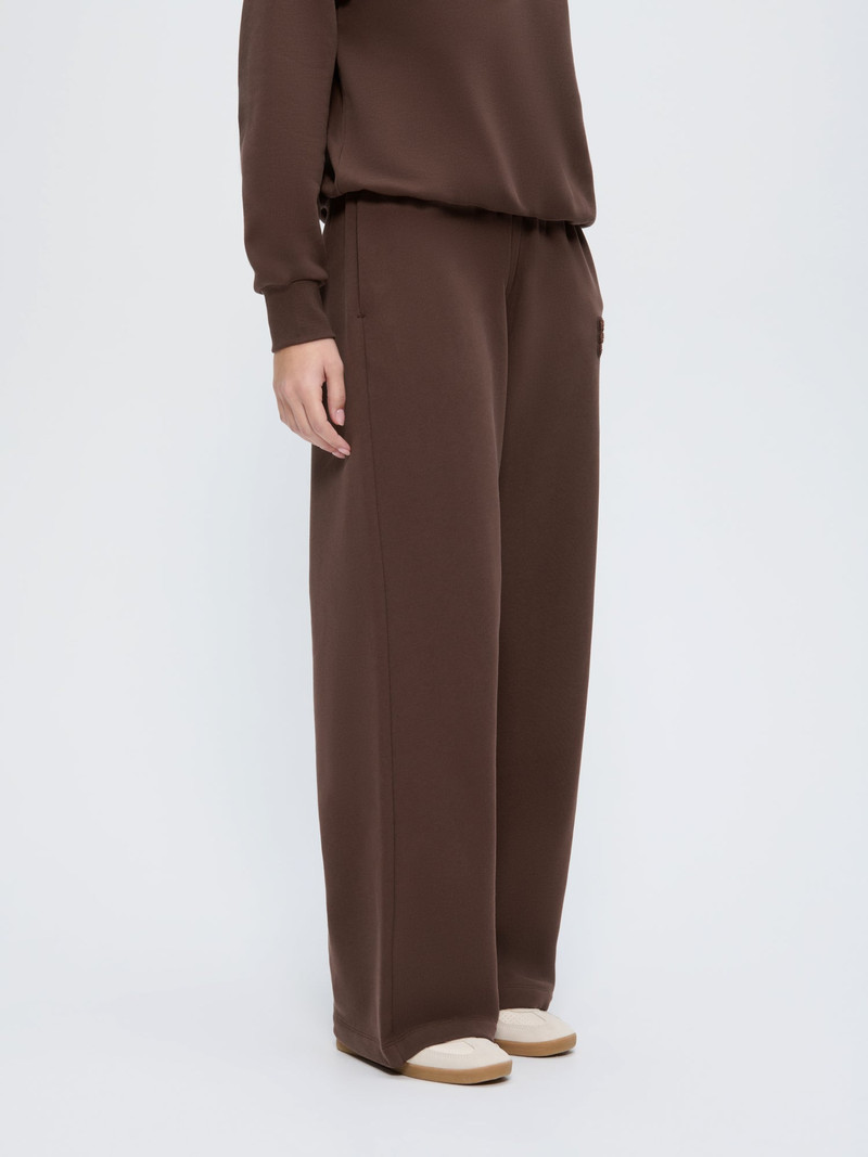 Womens Straight Leg Track Pants - Mahogany Brown 4
