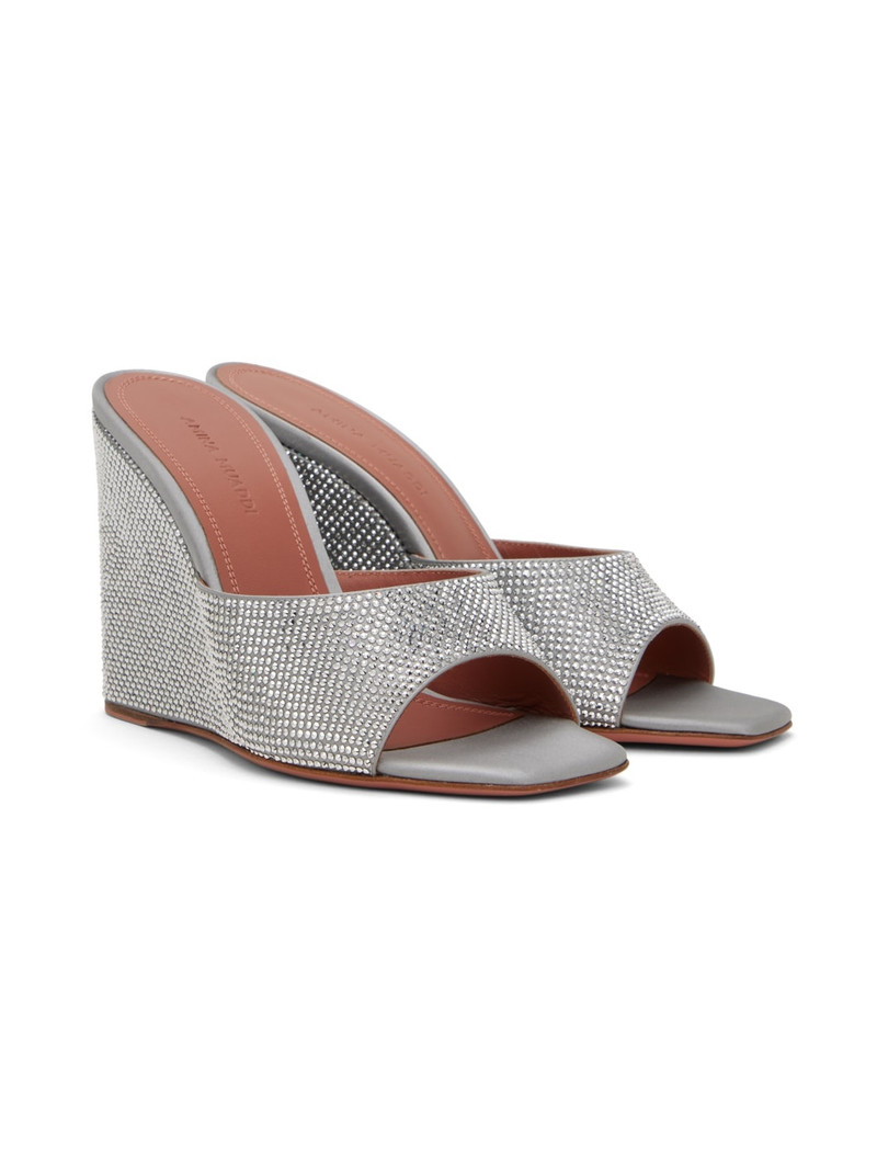 Silver Lupita Crystal 95 Heeled Sandals 4
