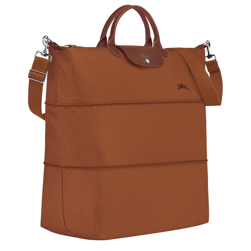 Le Pliage Green Travel bag expandable Cognac - Recycled canvas 3