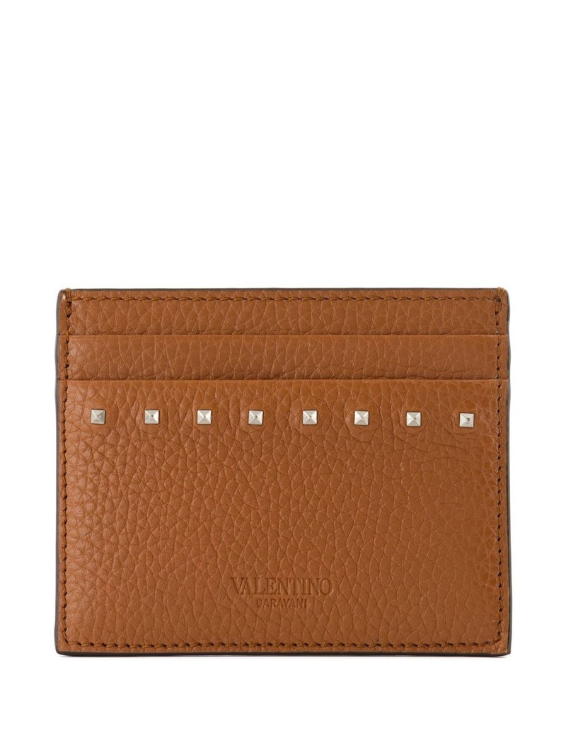 Rockstud leather cardholder 1