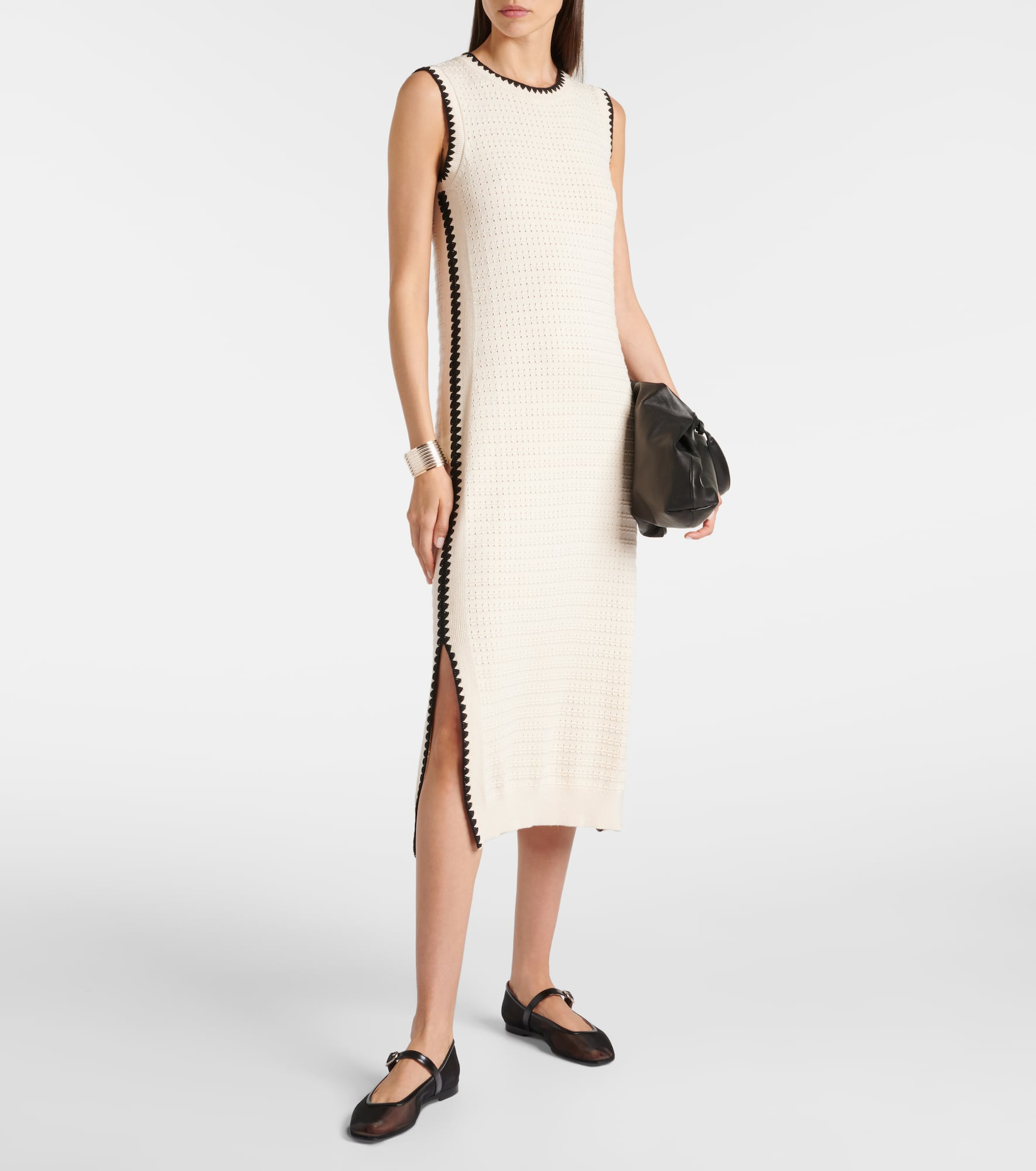 Dwight knitted cotton midi dress - 2