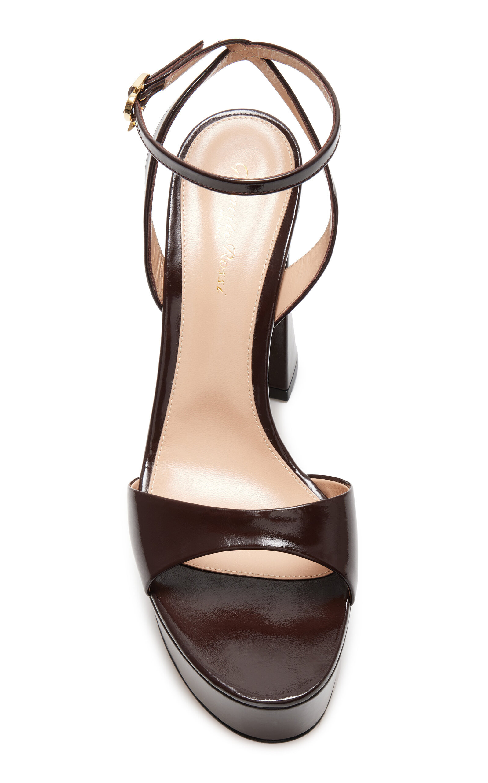 Patent Leather Sandals burgundy - 3