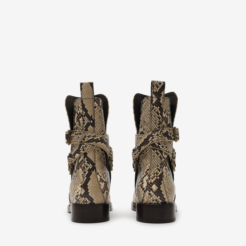 Python-print Leather Ledger Boots​​ 3