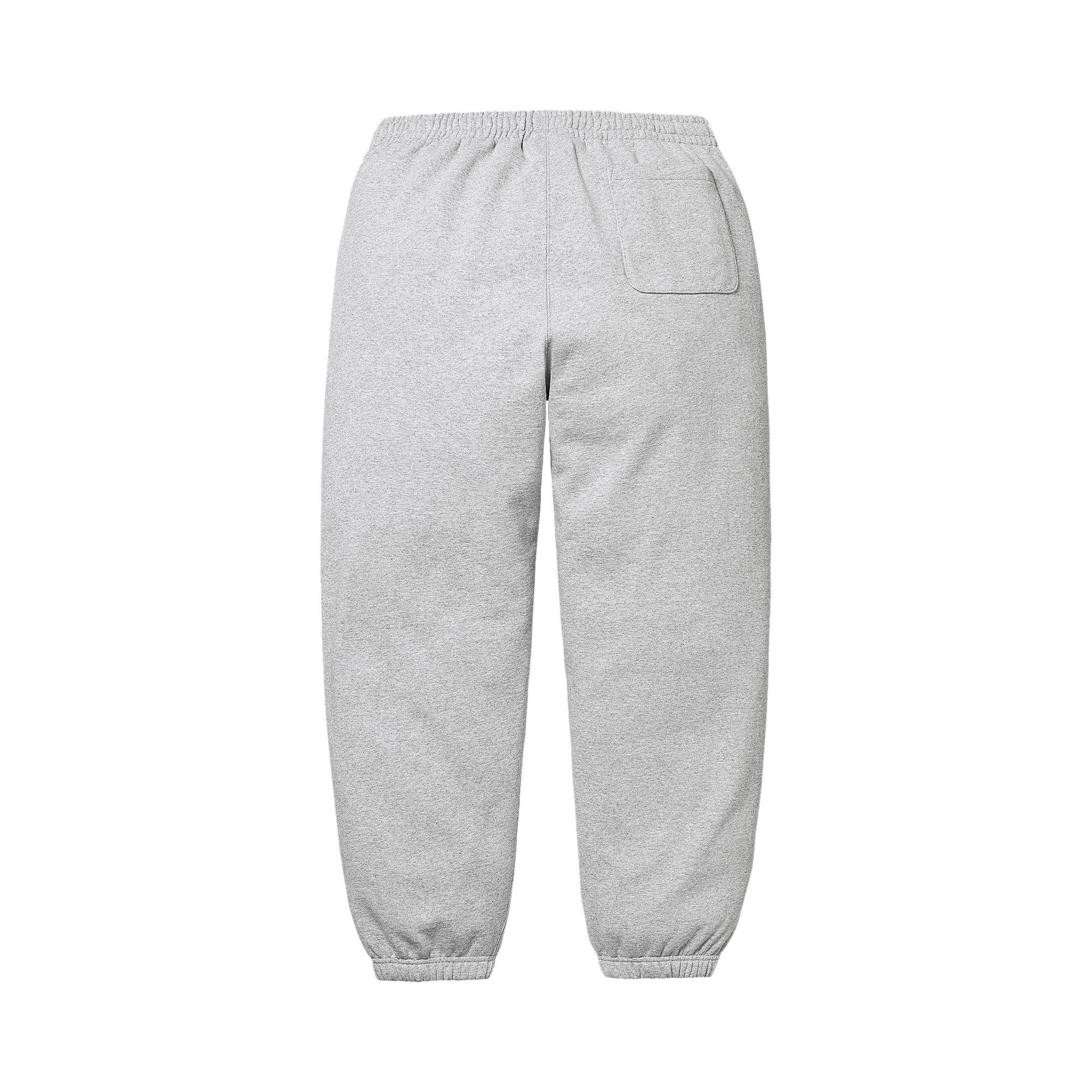 Supreme Satin Appliqué Sweatpant 'Heather Grey' - 2