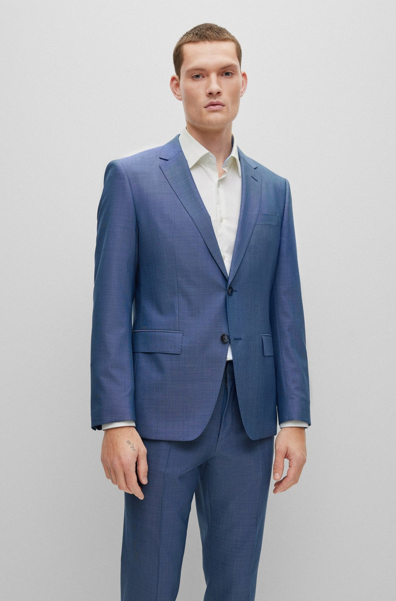 SLIM-FIT SUIT IN WOOL, SILK AND STRETCH 3
