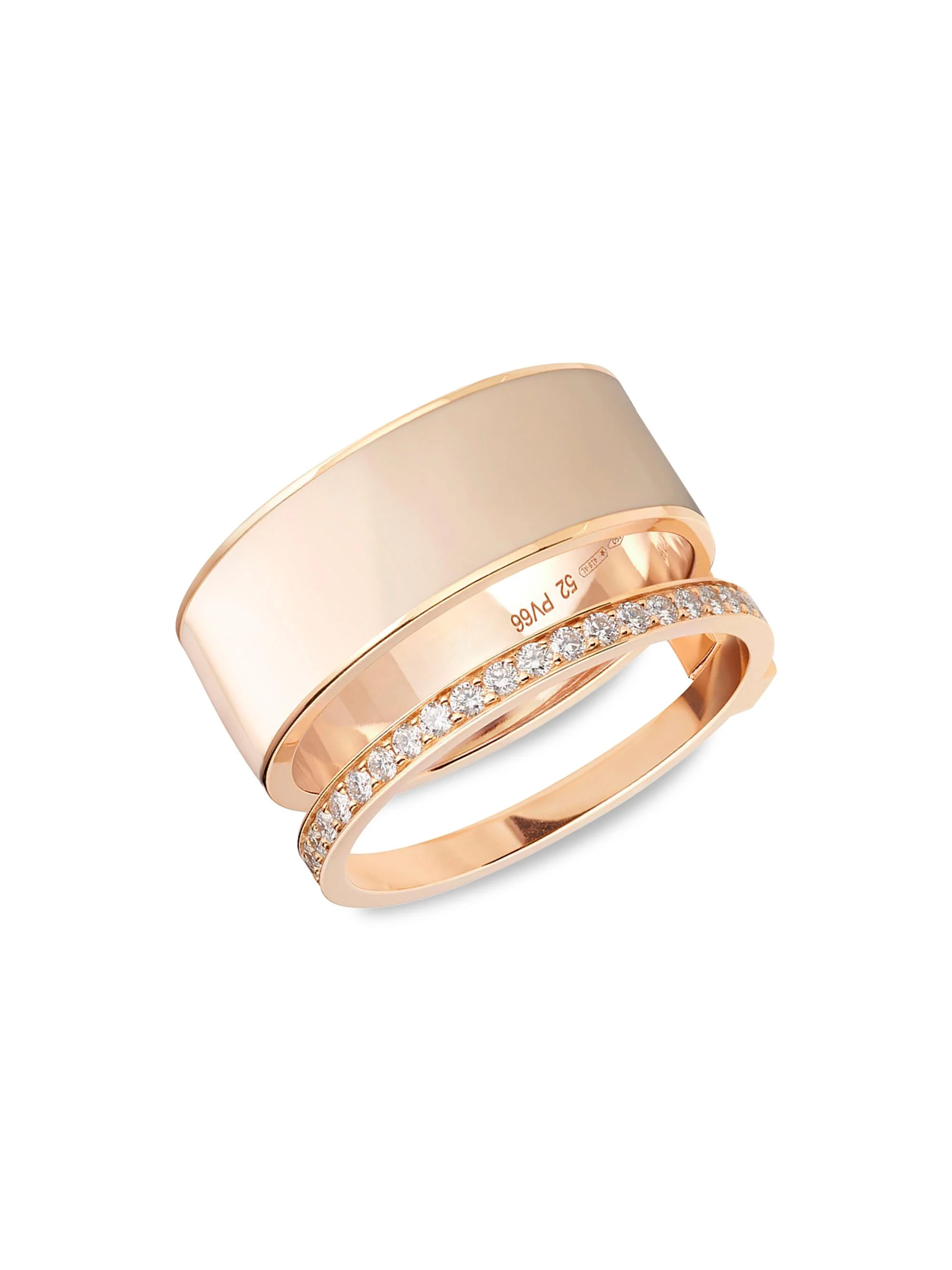Women's Berbere 18K Rose Gold & 0.29 TCW Diamond Double-Band Ring - Rose Gold - 1