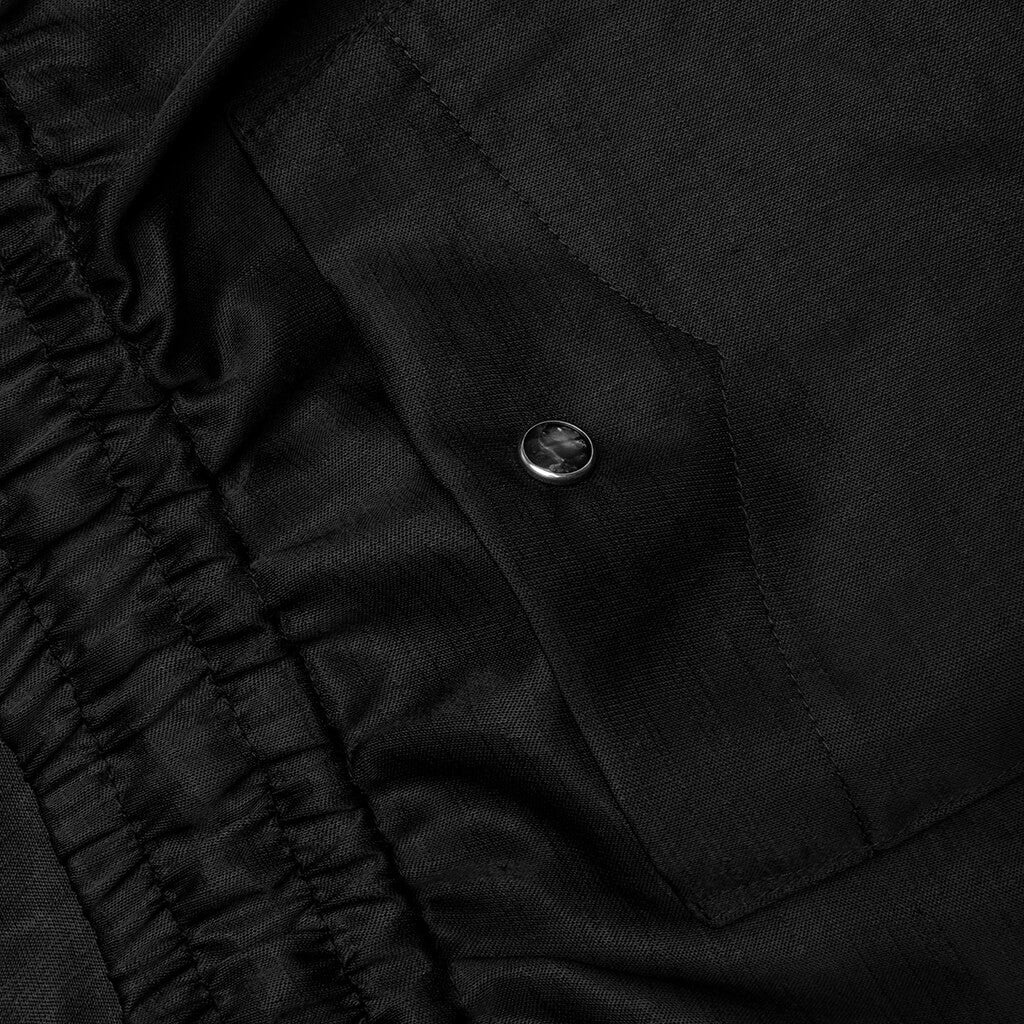 STRING COWBOY SHORT POLY SLUB SATEEN - BLACK - 5