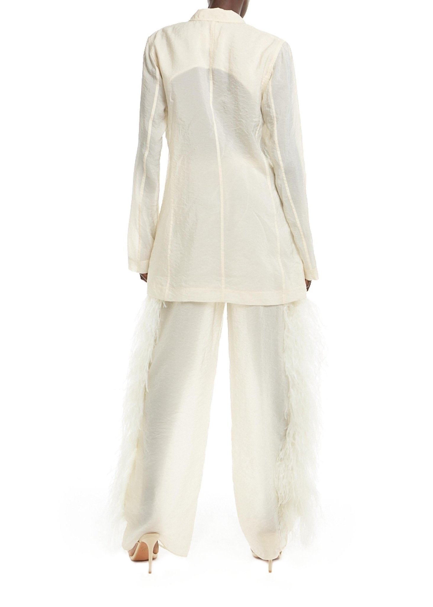 Textured Sheer Cupro Blazer - 2