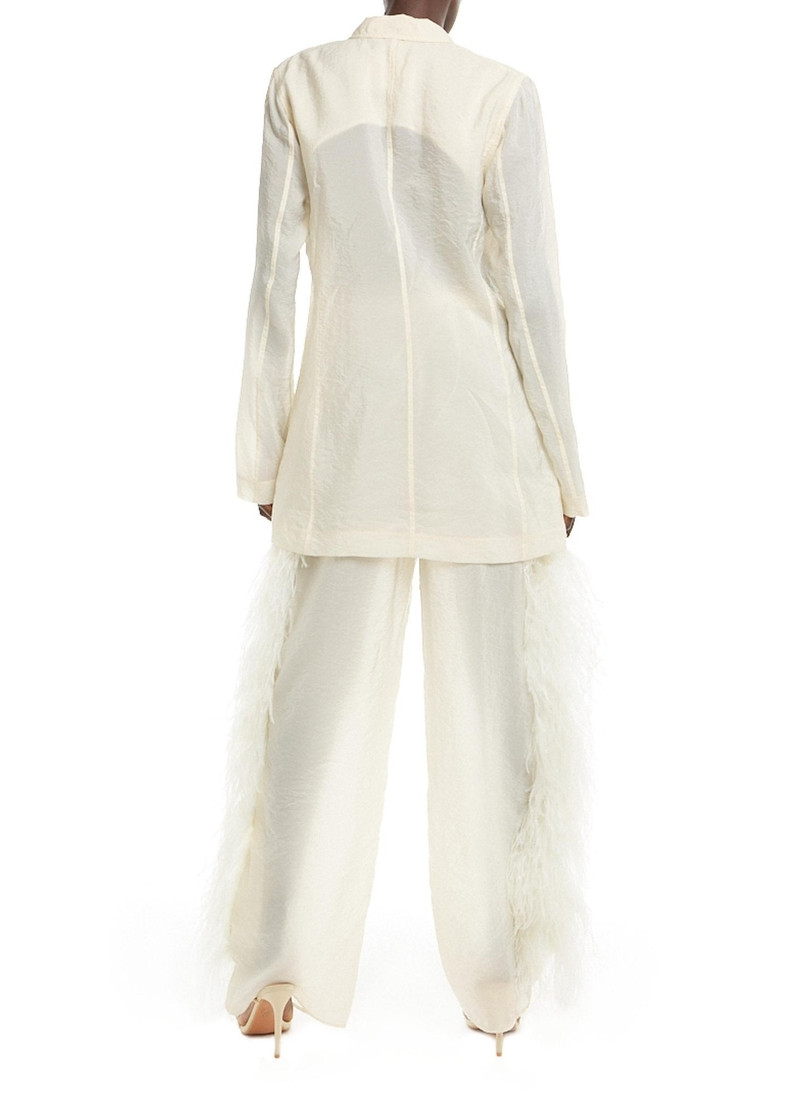 LAPOINTE Textured Sheer Cupro Blazer outlook