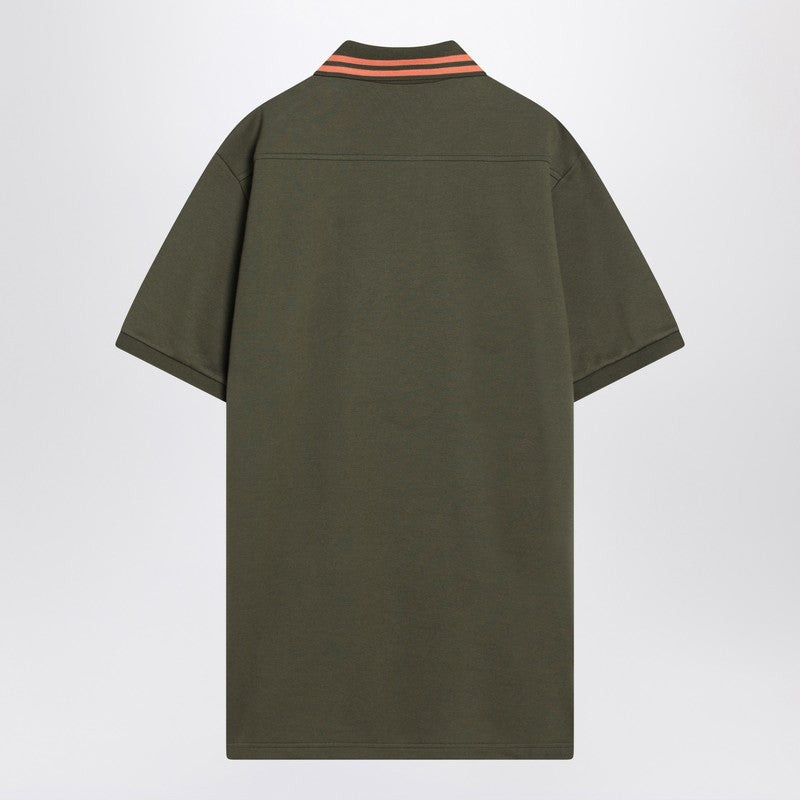 Gucci Moss Green Polo In Cotton Blend Men - 2