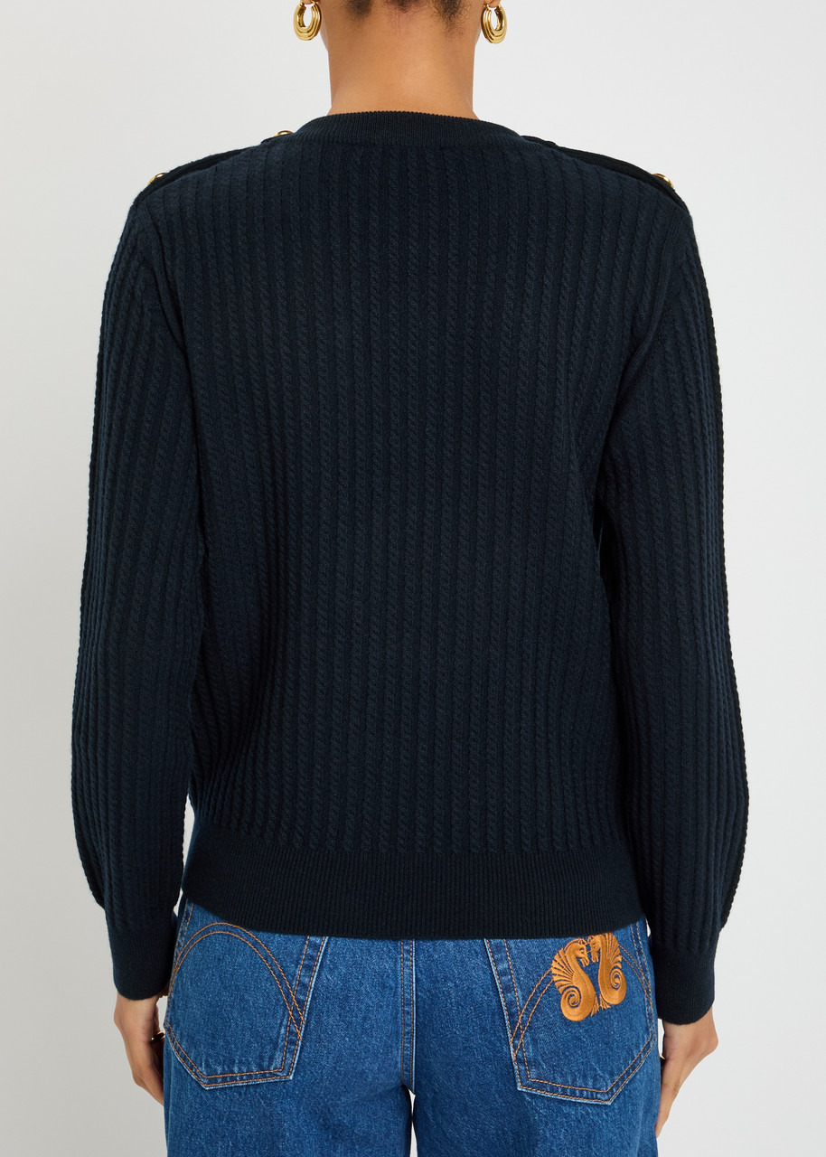Blaze Milano Highland Cable-knit Wool and Cashmere-blend top - 3