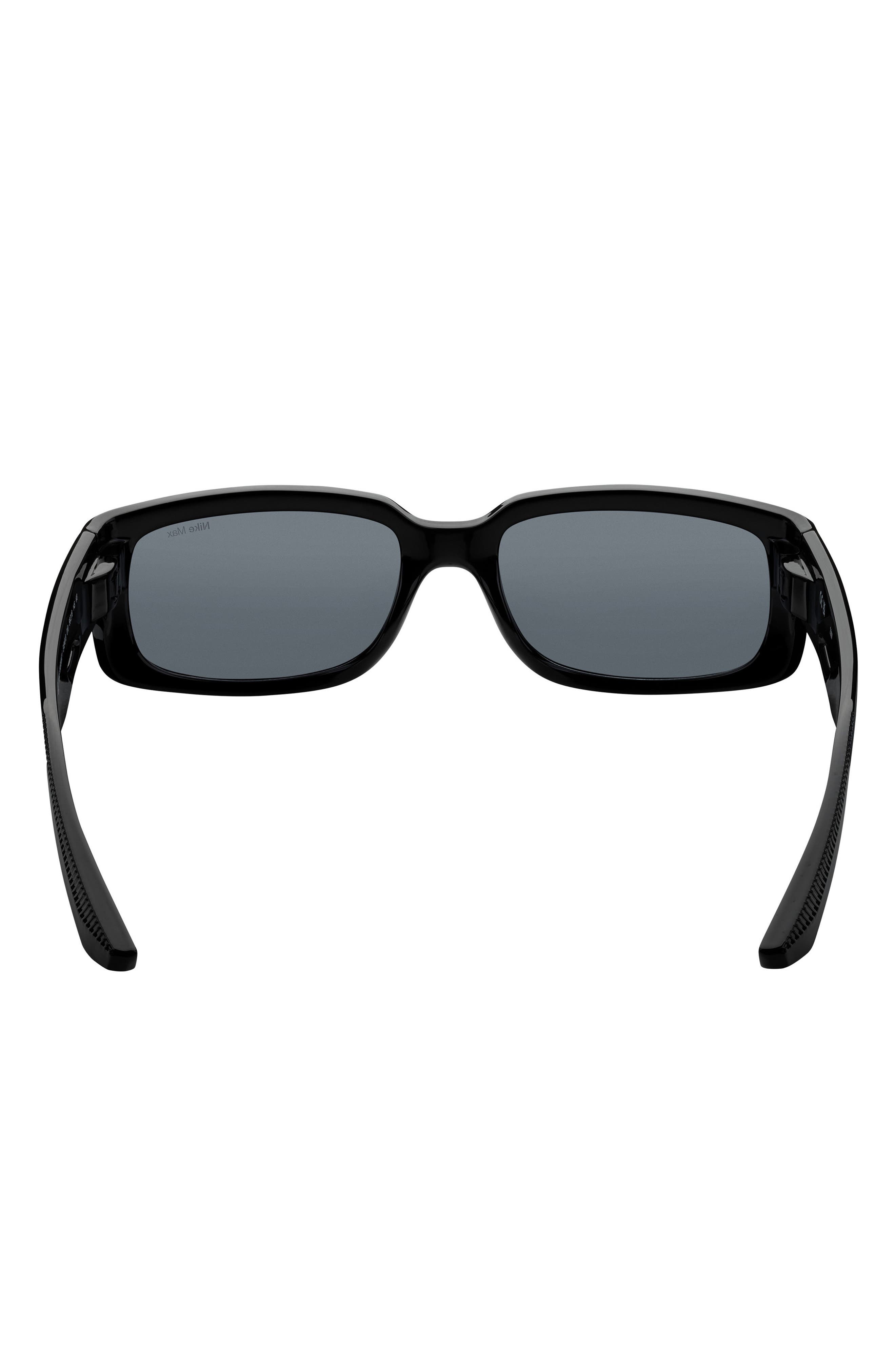 Nike Variant I 56mm Rectangle Sunglasses in Black /Grey at Nordstrom - 4
