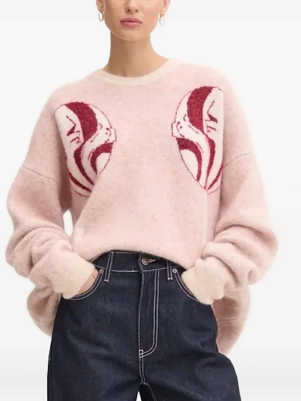 lollipop-motif ribbed-hem sweater - 1