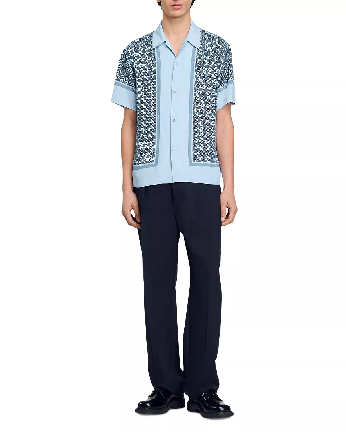 Short Sleeved Patterned Shirt - 5