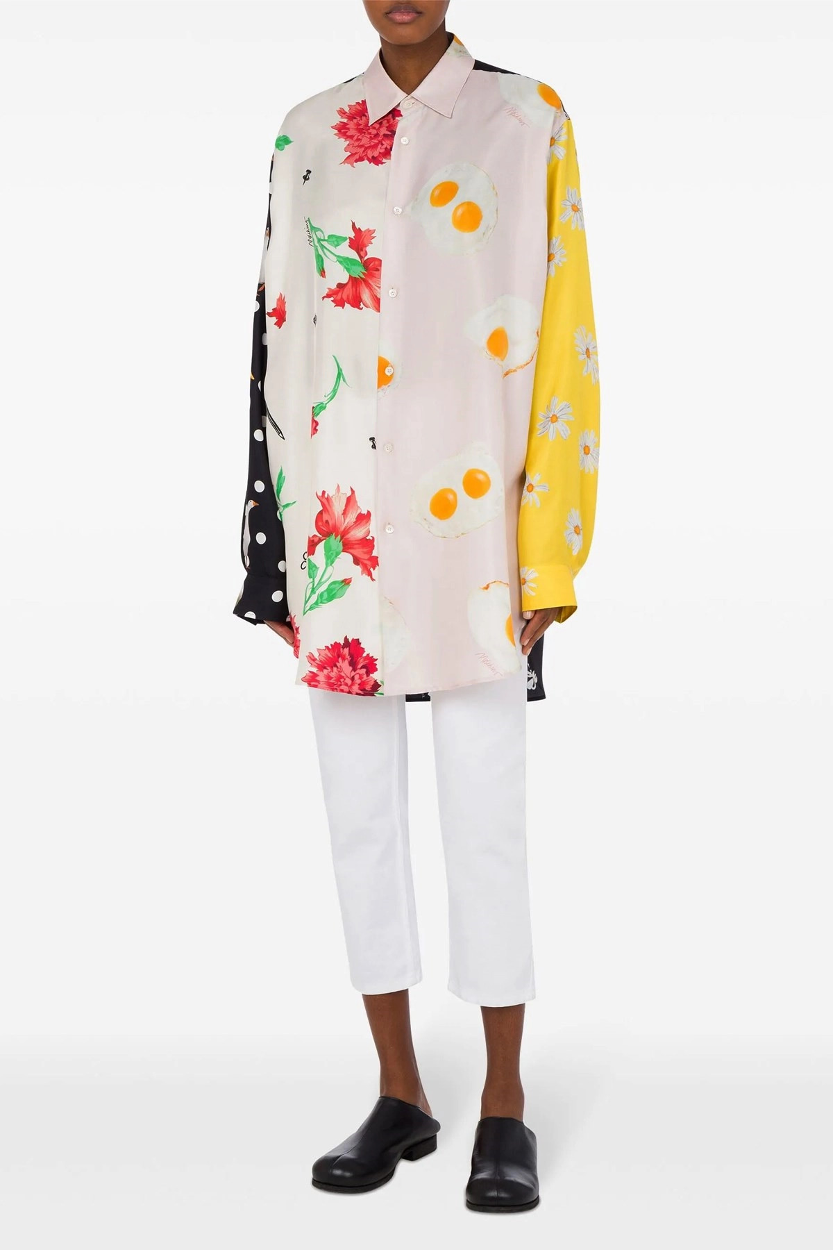 Patchwork print shirt - 2
