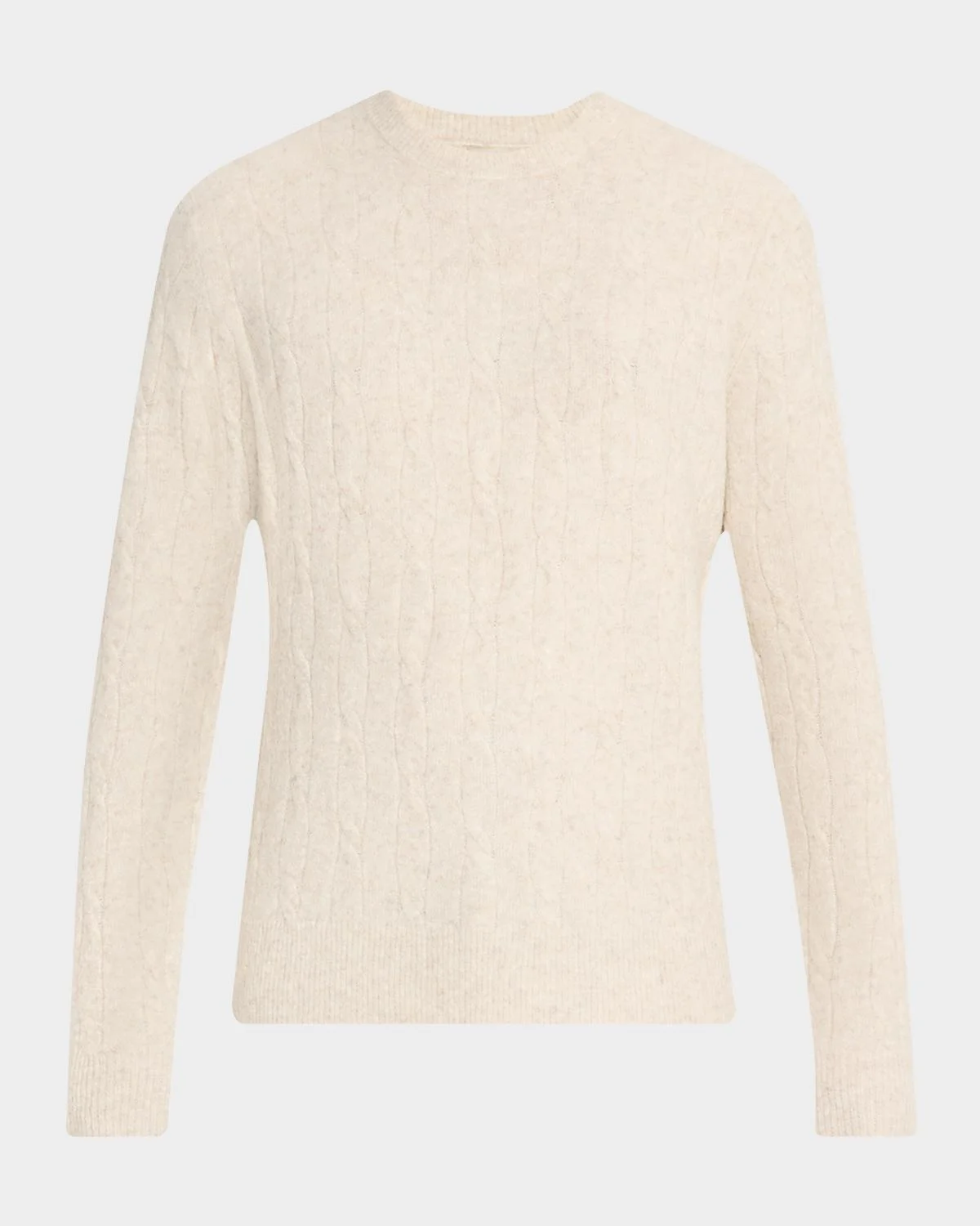 Men's Alpaca-Blend Cable Crewneck Sweater - 1