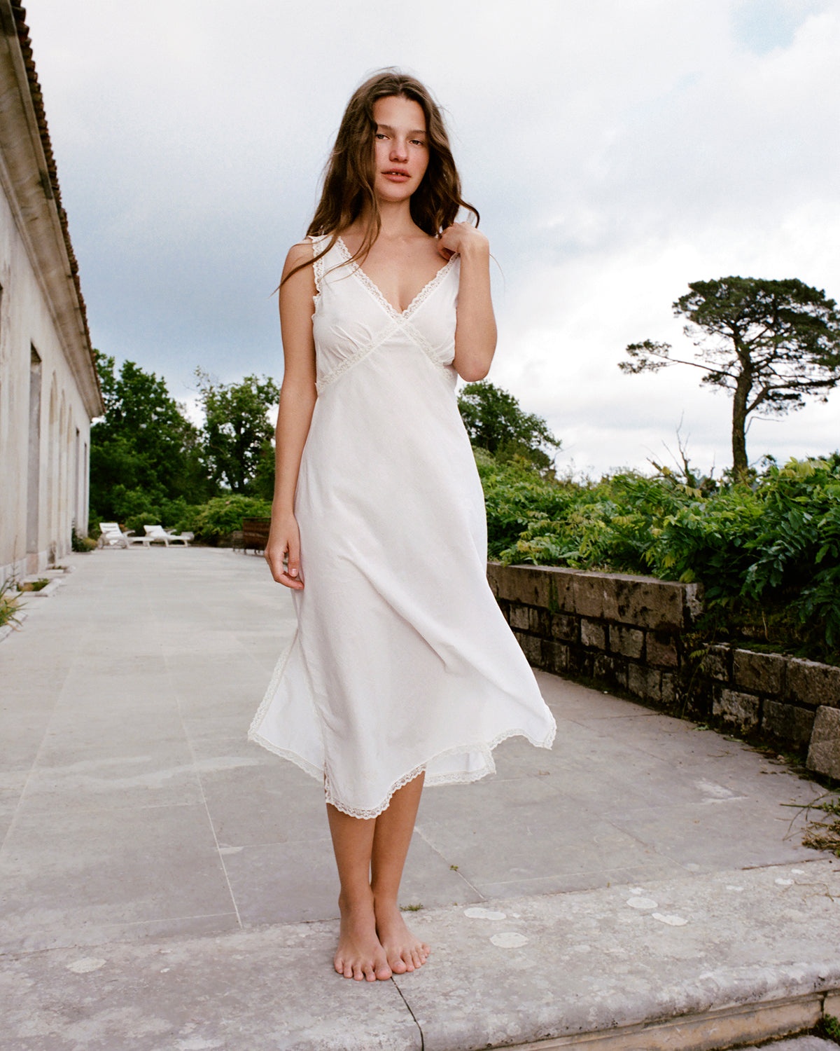 The Iris Slip: Cotton Voile White - 2