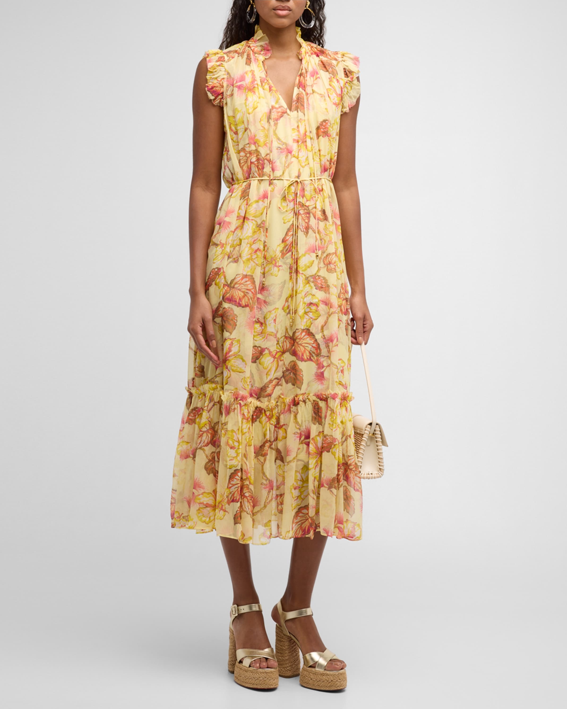 Matchmaker Floral Flutter Midi Dress - 2