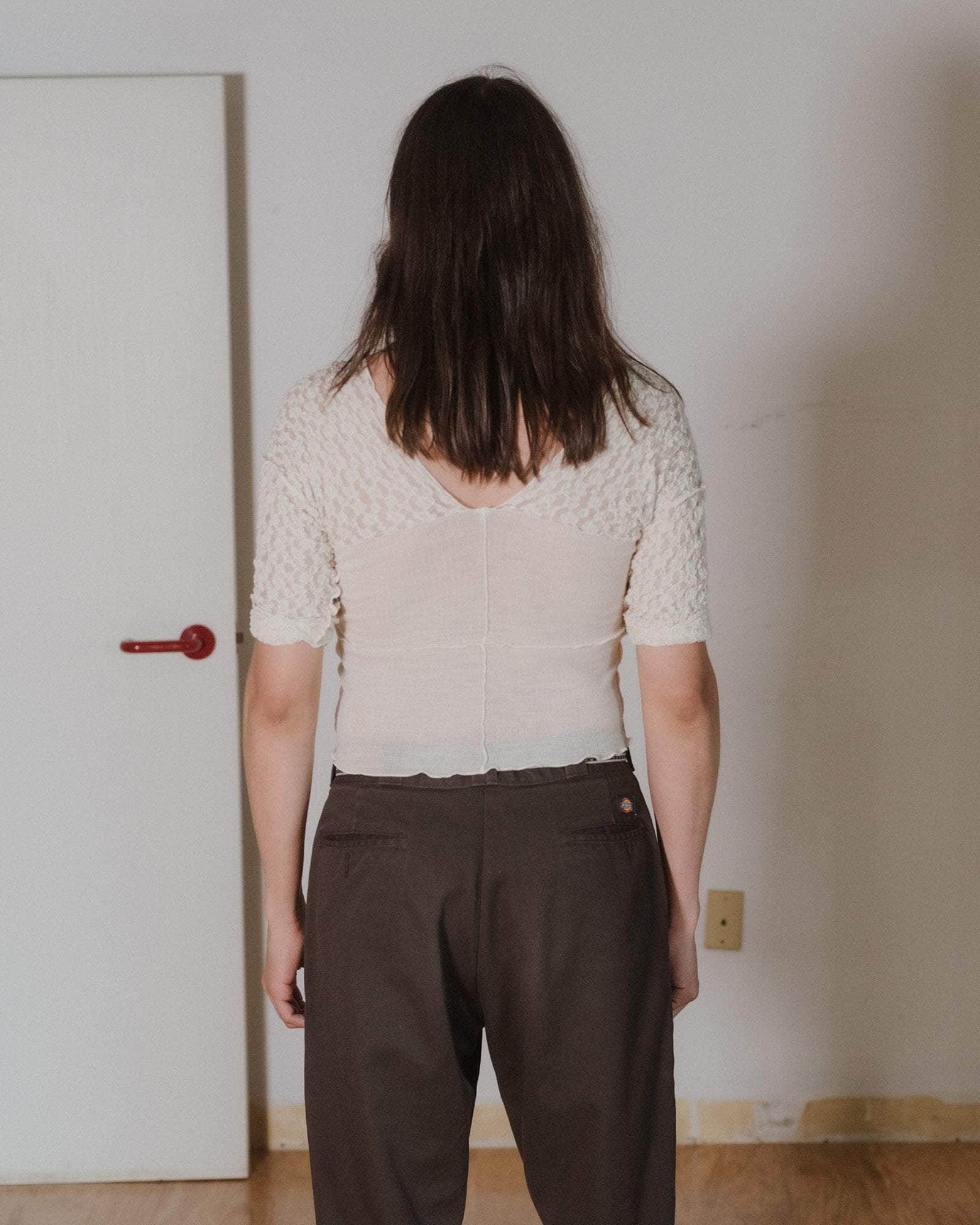 Nehru Long Sleeve Tee - Lace & Wool - 6