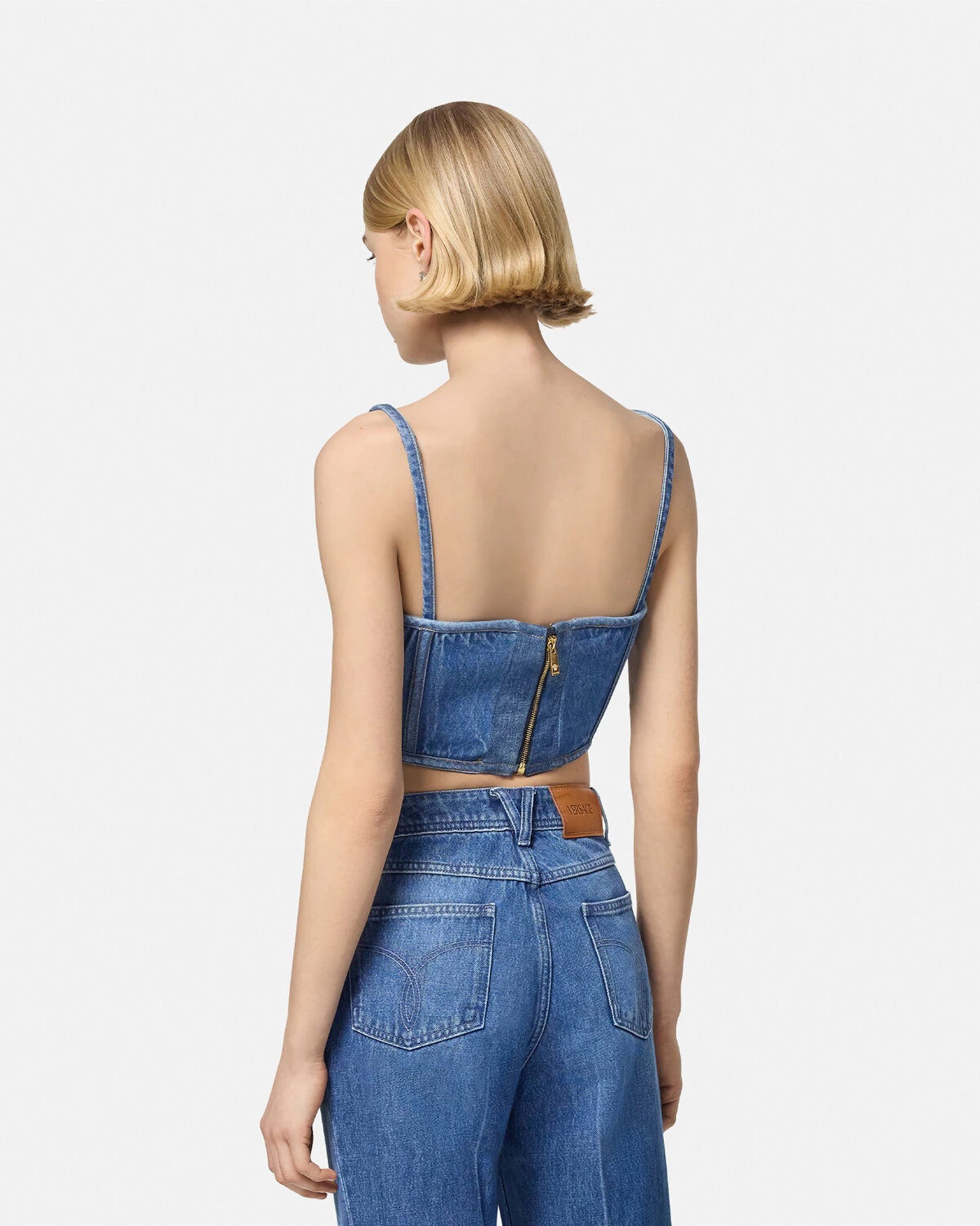 Medusa '95 Denim Corset Top - 5