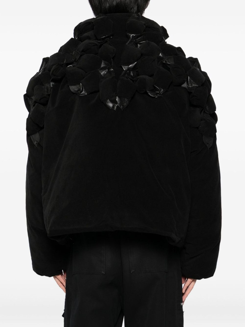 floral-embellishment down jacket 4