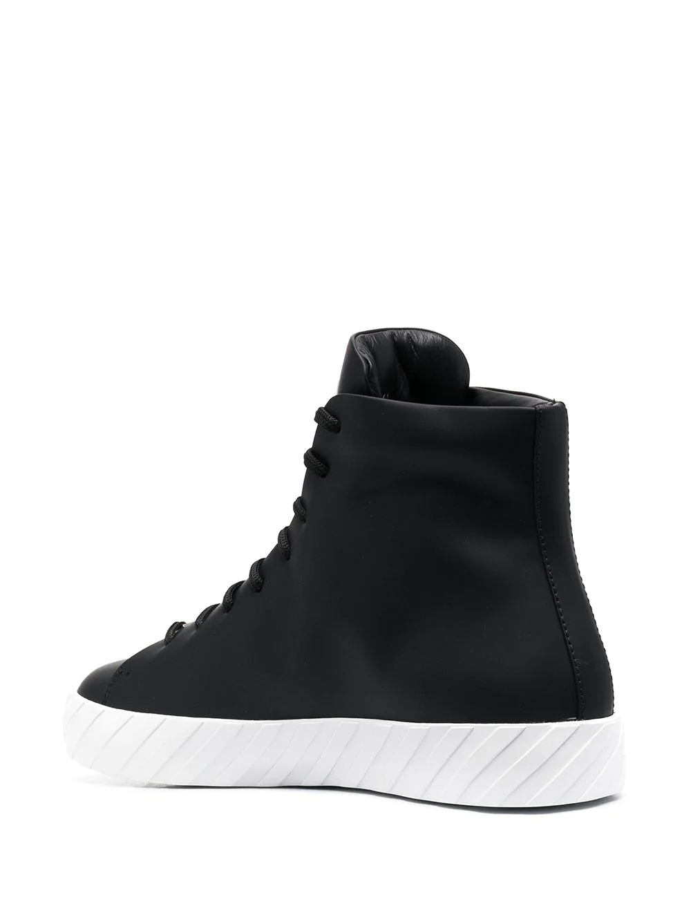 high top teddy patch sneakers - 3