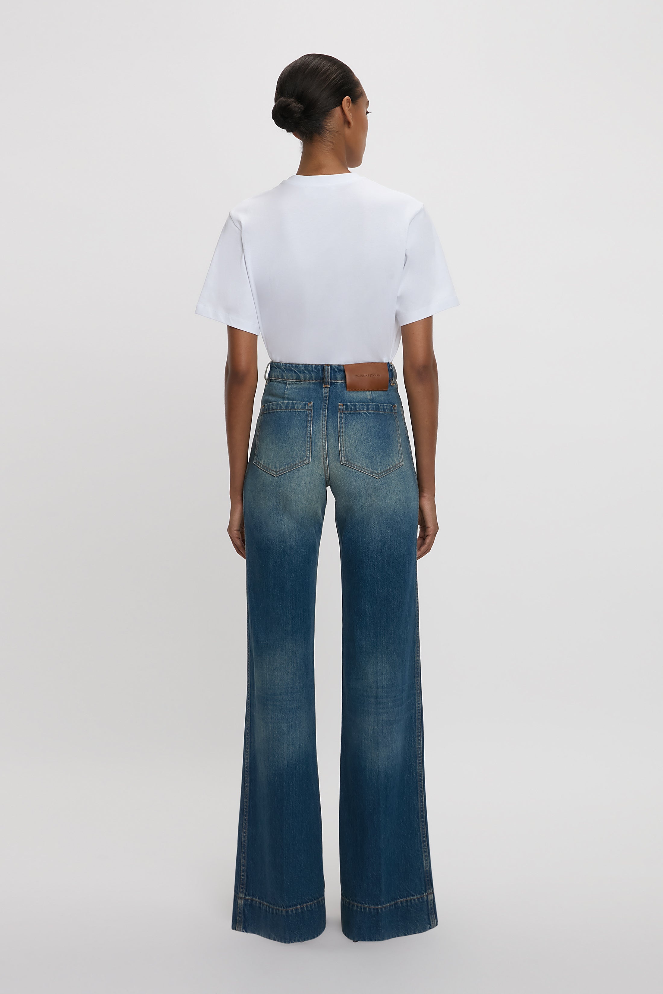 Exclusive Alina High Waisted Stretch Jean In Mid Blue - 4