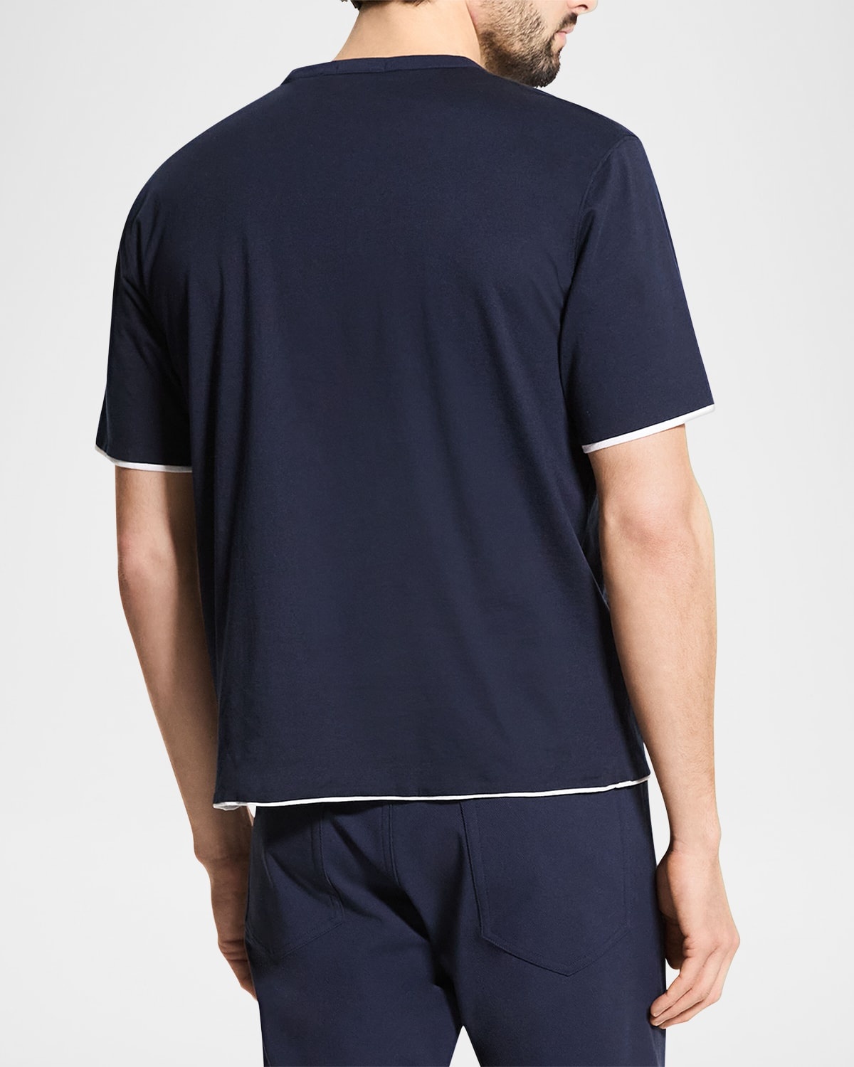Men's Pima Cotton Double-Layer Crewneck T-Shirt - 3