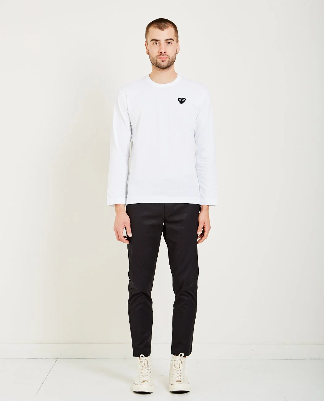 BLACK HEART LONG SLEEVE TEE - 1