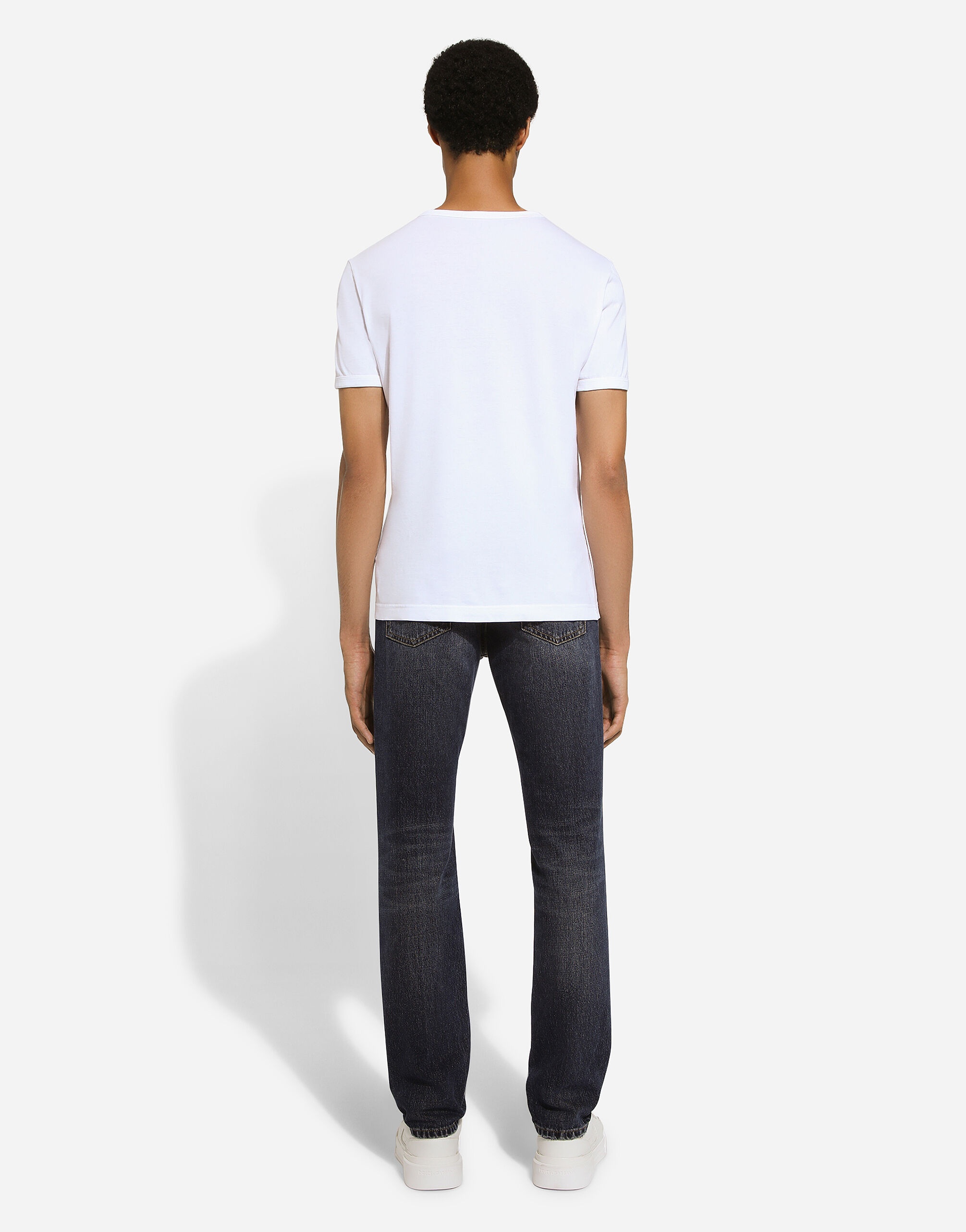 Regular-fit blue denim jeans - 3