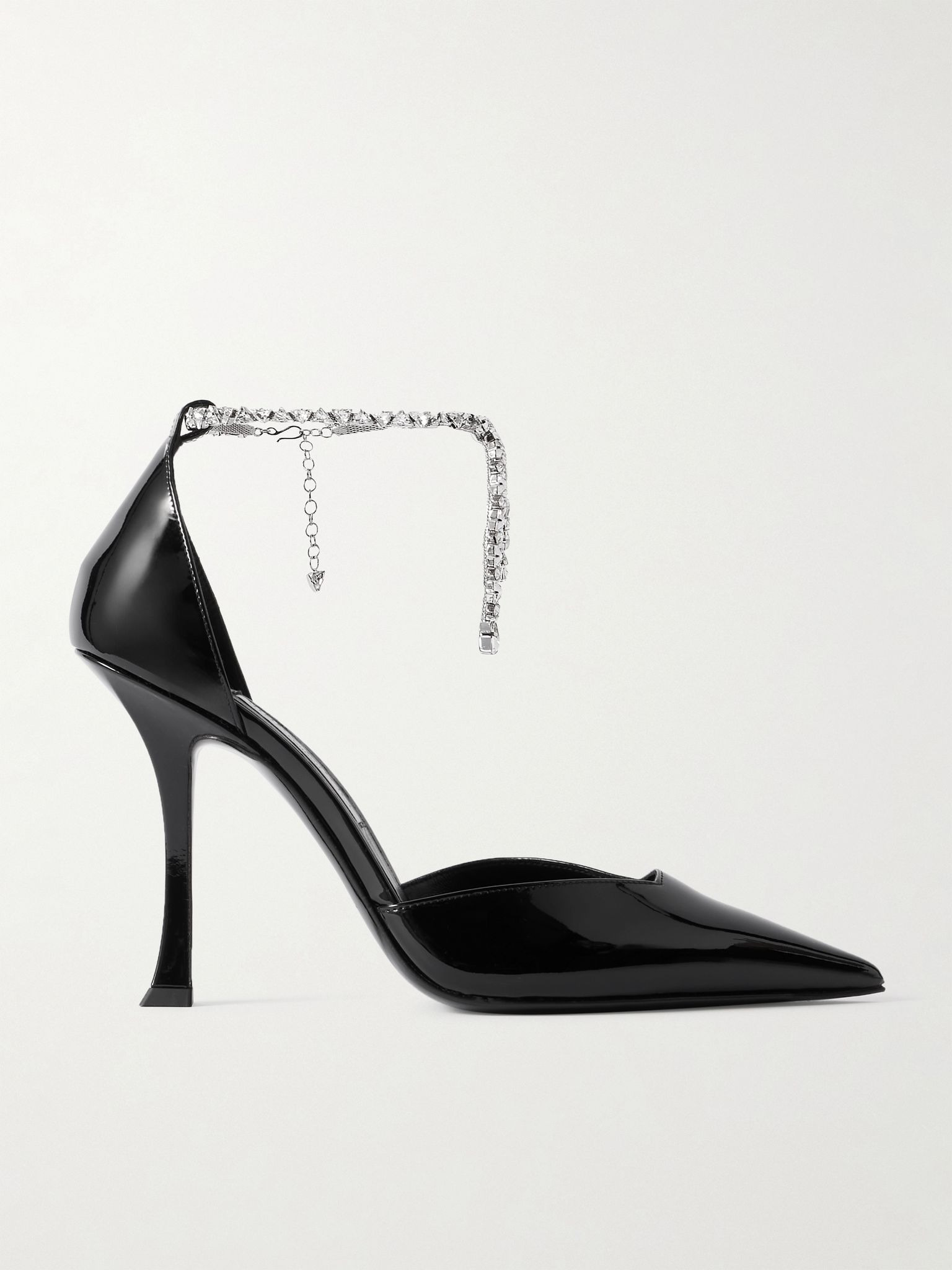 Stevie 100 embellished patent-leather pumps Black - 1