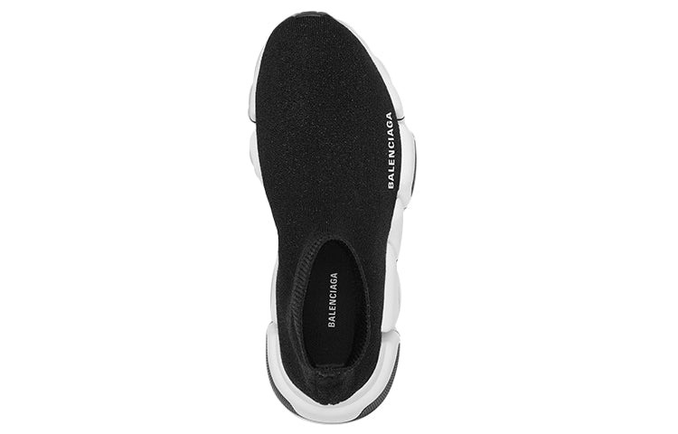 (WMNS) Balenciaga Speed 2.0 Sneakers 'Black Shiny Knit with White Sole Unit' 636833W2DC11091 - 4