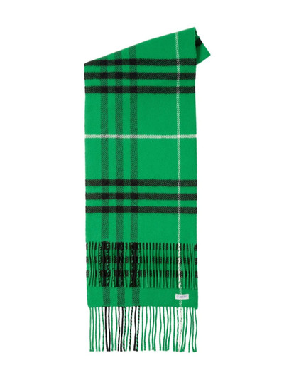 Burberry check-print wool-cashmere scarf outlook