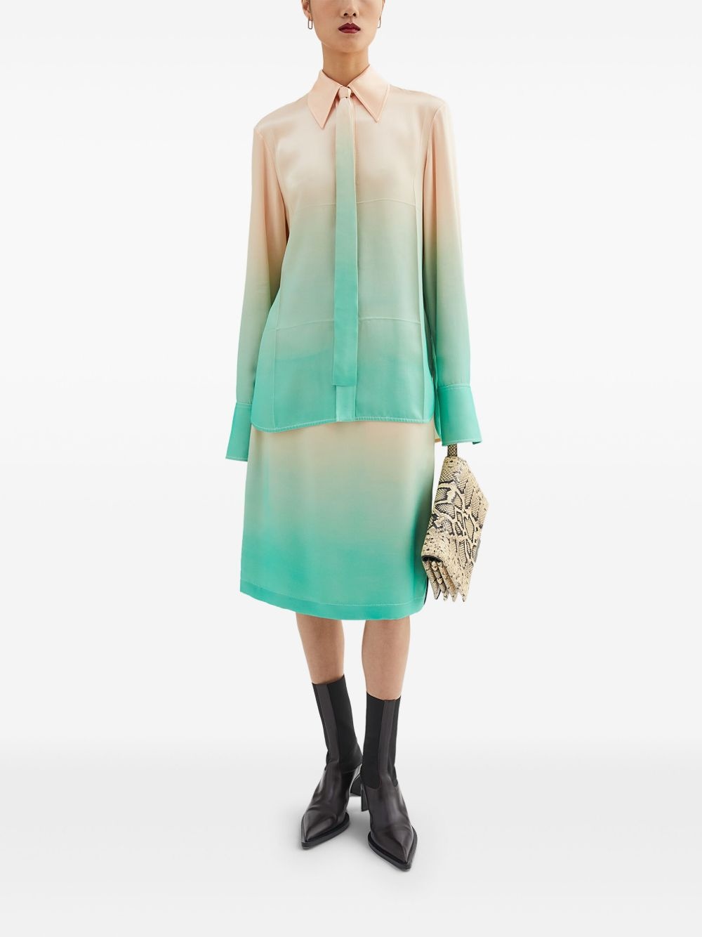 gradient-effect skirt - 2