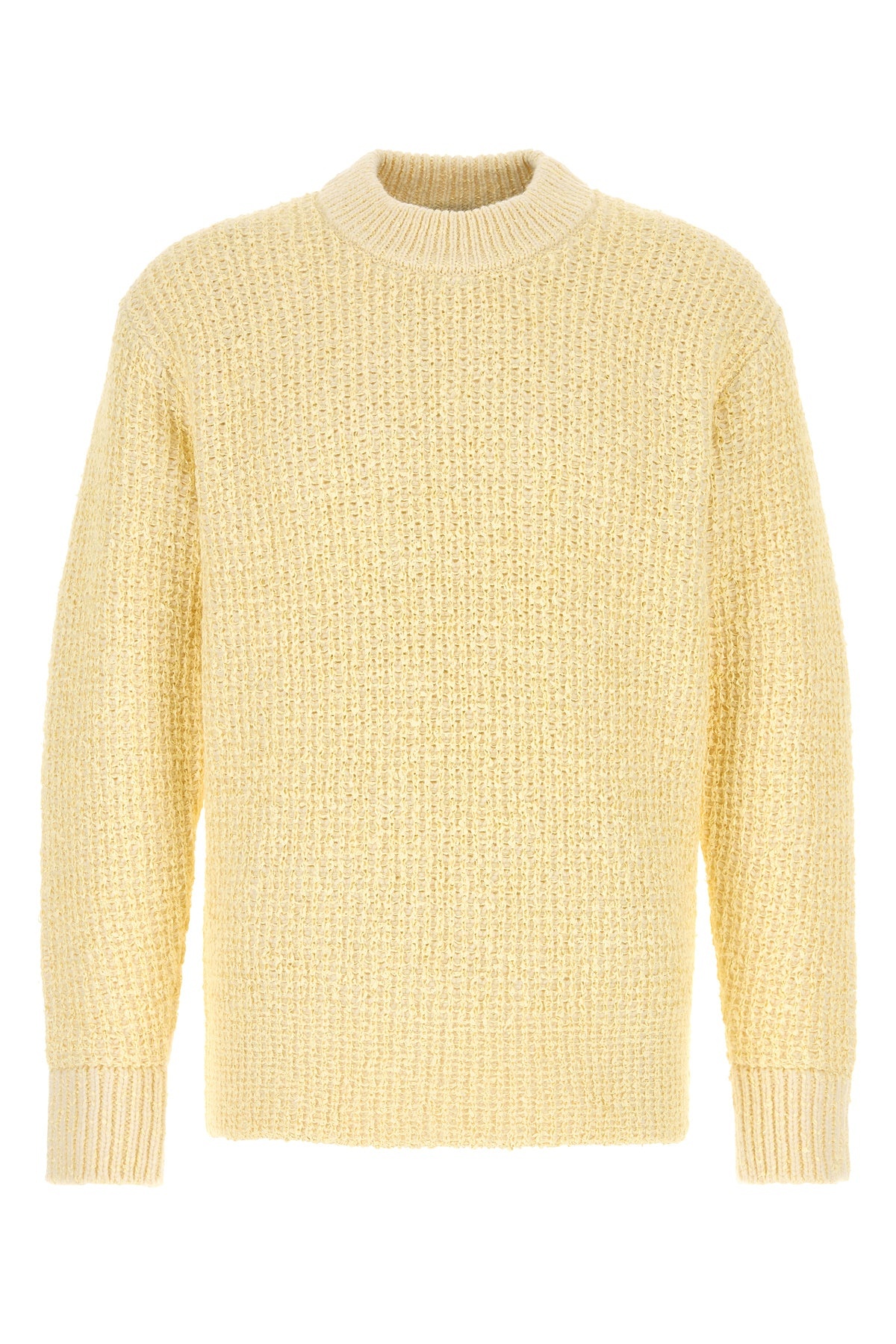 Yellow bouclé sweater - 1