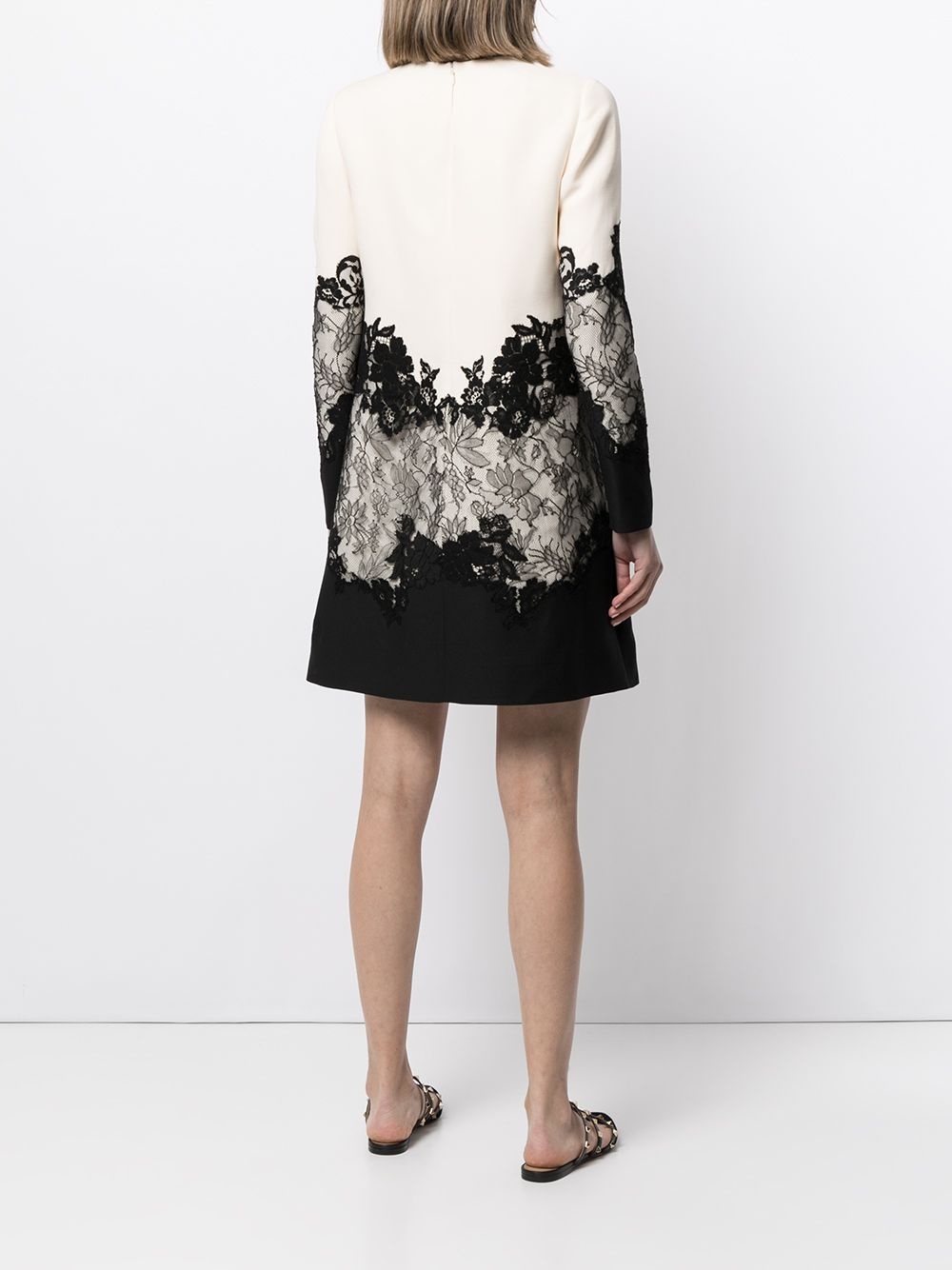 lace-embellished shift dress - 4