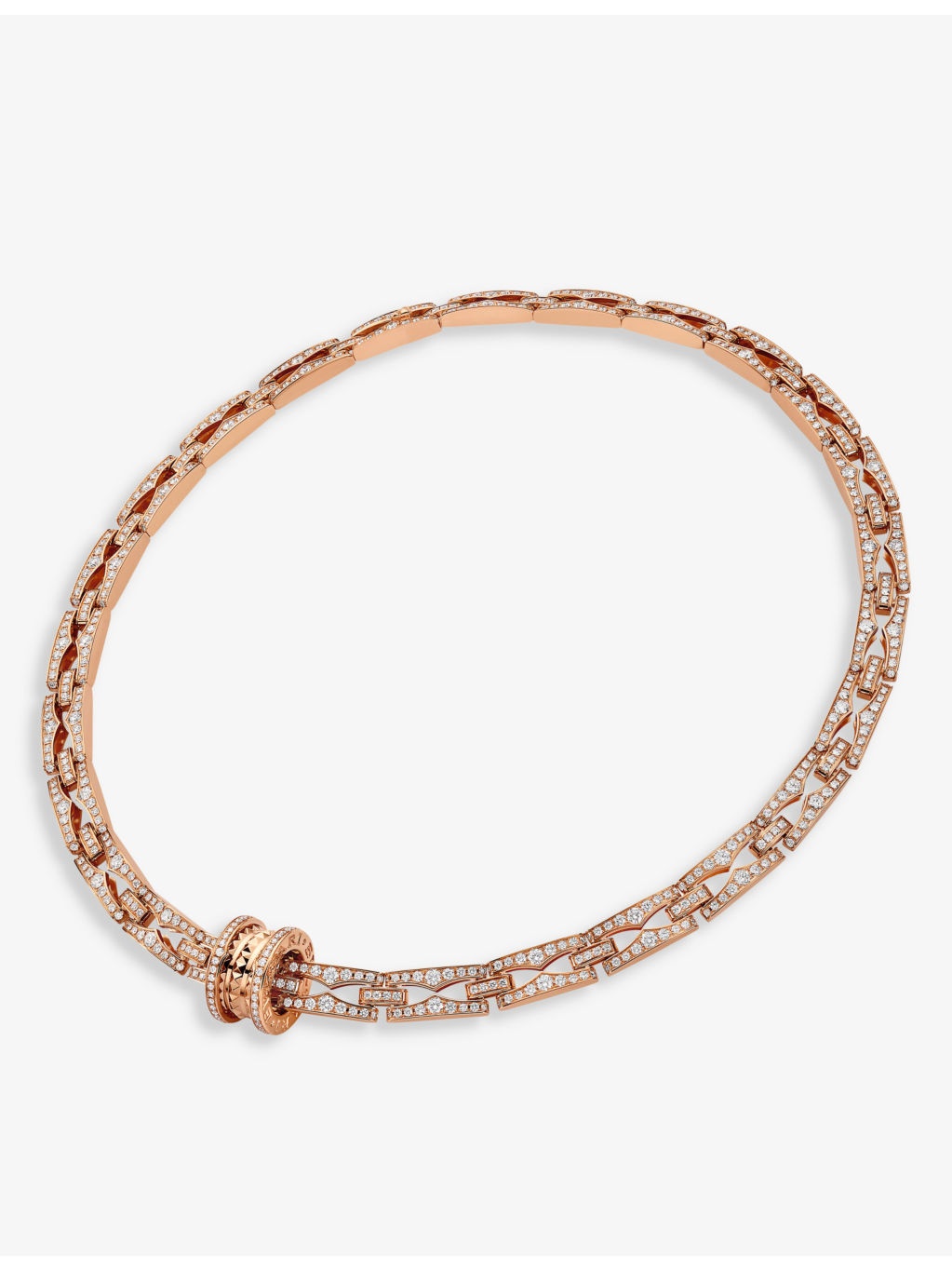 B.zero1 18ct rose-gold and 7.19ct brilliant-cut diamond pendant necklace - 4
