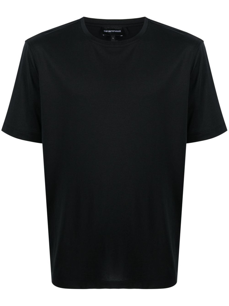 logo-embroidered crew-neck T-shirt 1