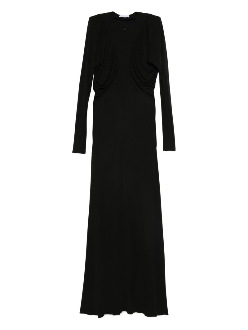 draped-detail maxi dress 1