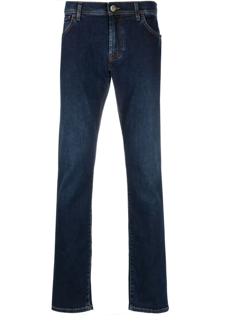 low-rise straight-leg jeans 1